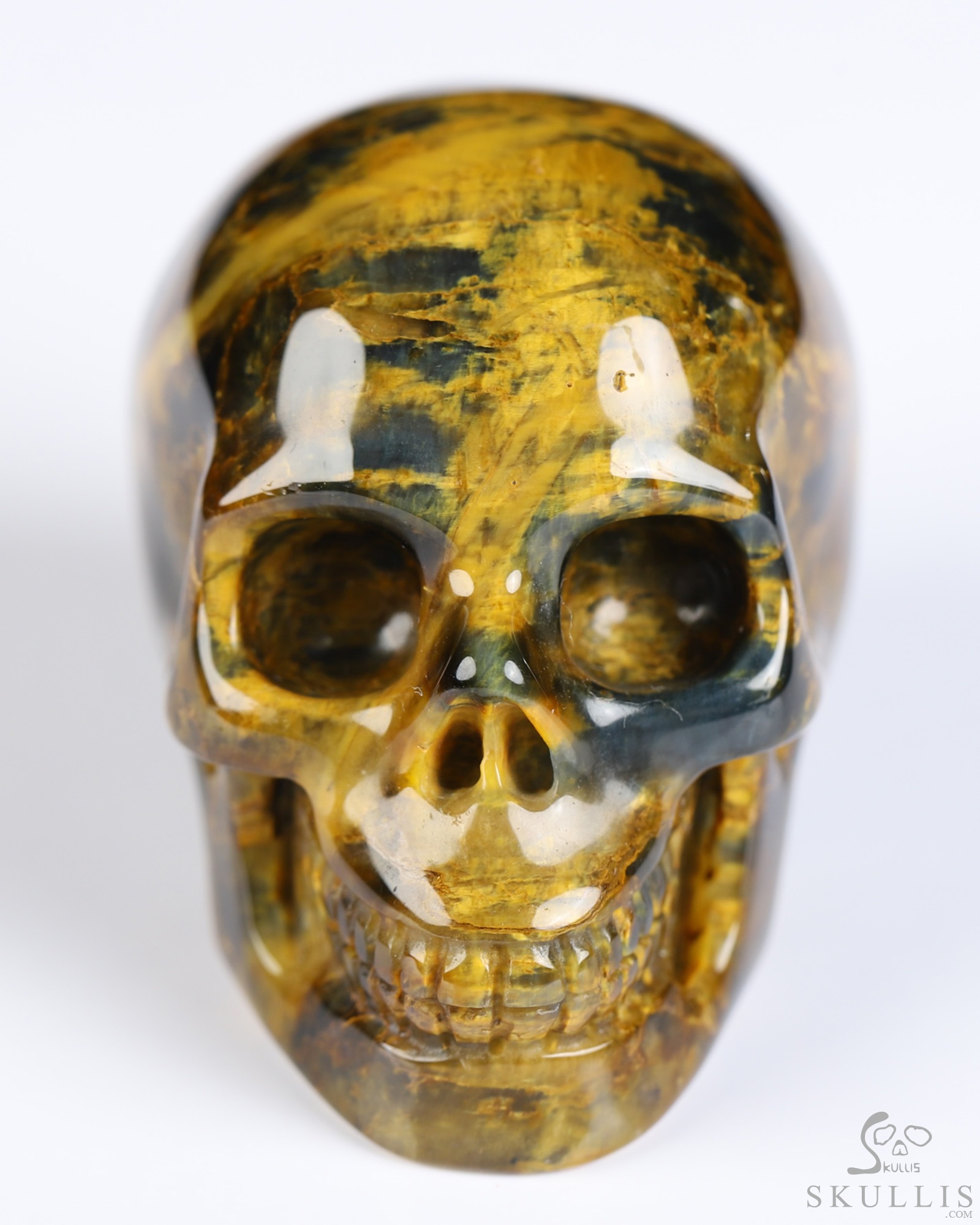 2.0" New Pietersite Hand Carved Crystal Skull, Realistic, Crystal Healing 2.0" New Pietersite Hand Carved Crystal Skull, Realistic, Crystal Healing