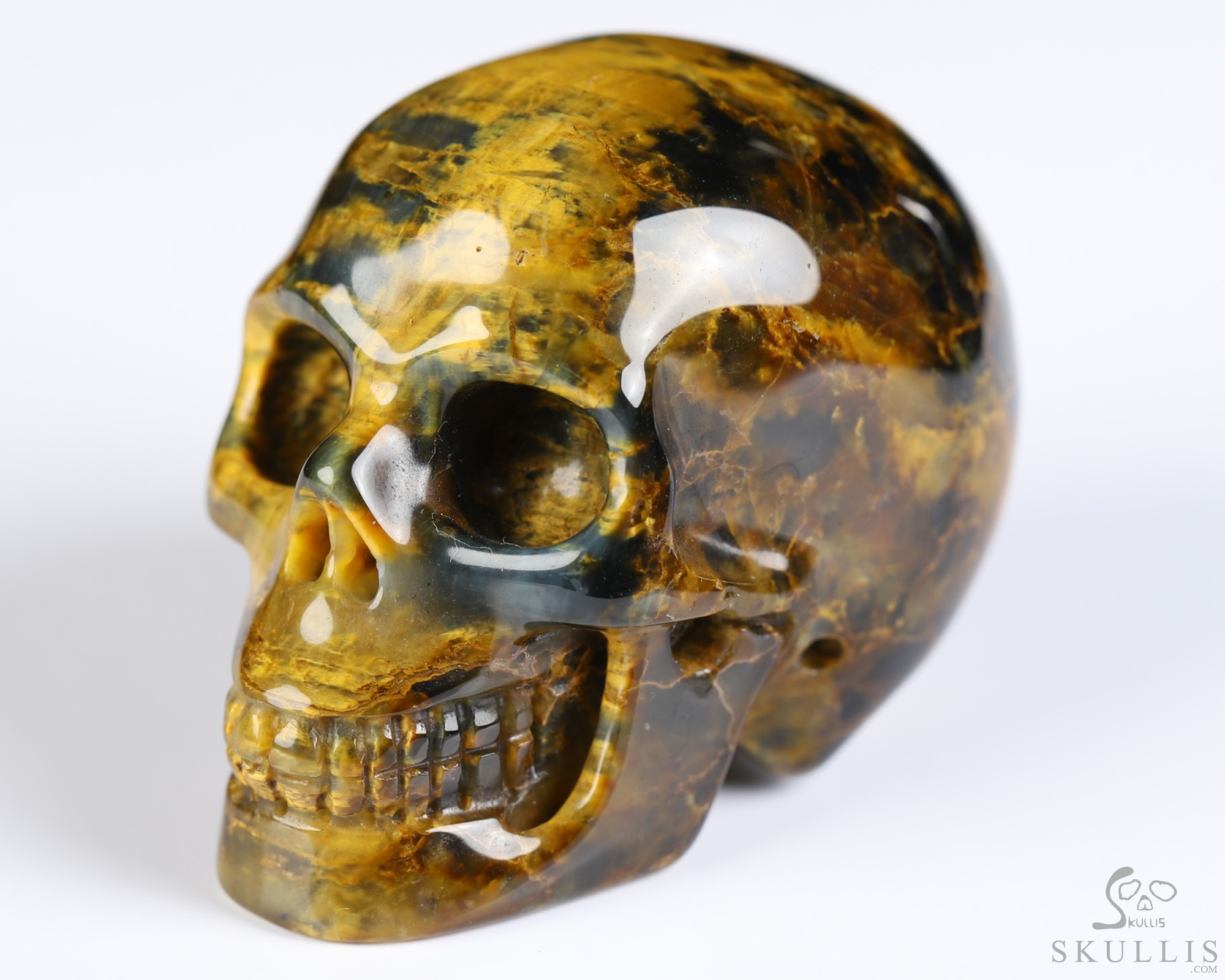 2.0" New Pietersite Hand Carved Crystal Skull, Realistic, Crystal Healing 2.0" New Pietersite Hand Carved Crystal Skull, Realistic, Crystal Healing