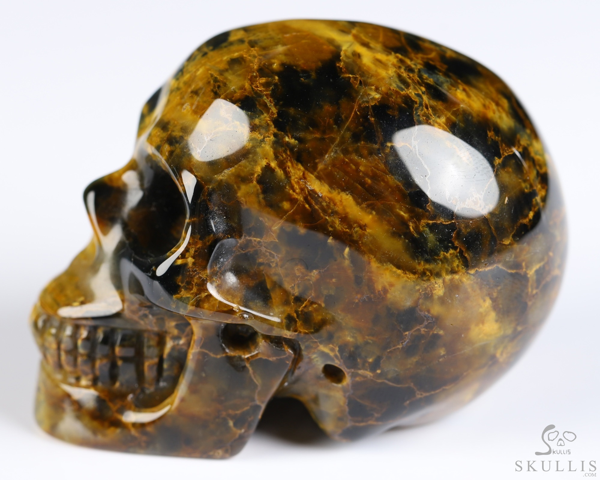 2.0" New Pietersite Hand Carved Crystal Skull, Realistic, Crystal Healing 2.0" New Pietersite Hand Carved Crystal Skull, Realistic, Crystal Healing