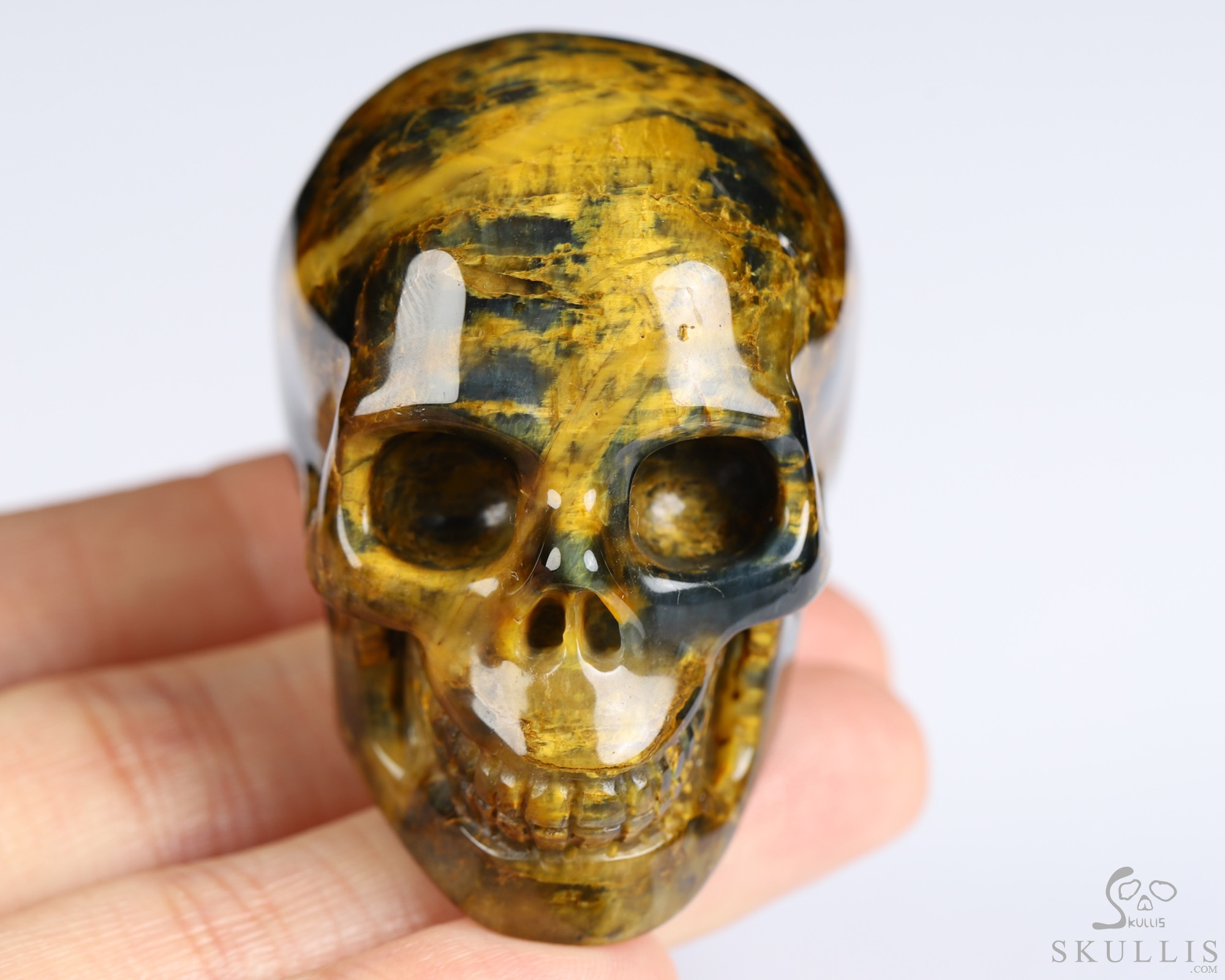 2.0" New Pietersite Hand Carved Crystal Skull, Realistic, Crystal Healing 2.0" New Pietersite Hand Carved Crystal Skull, Realistic, Crystal Healing