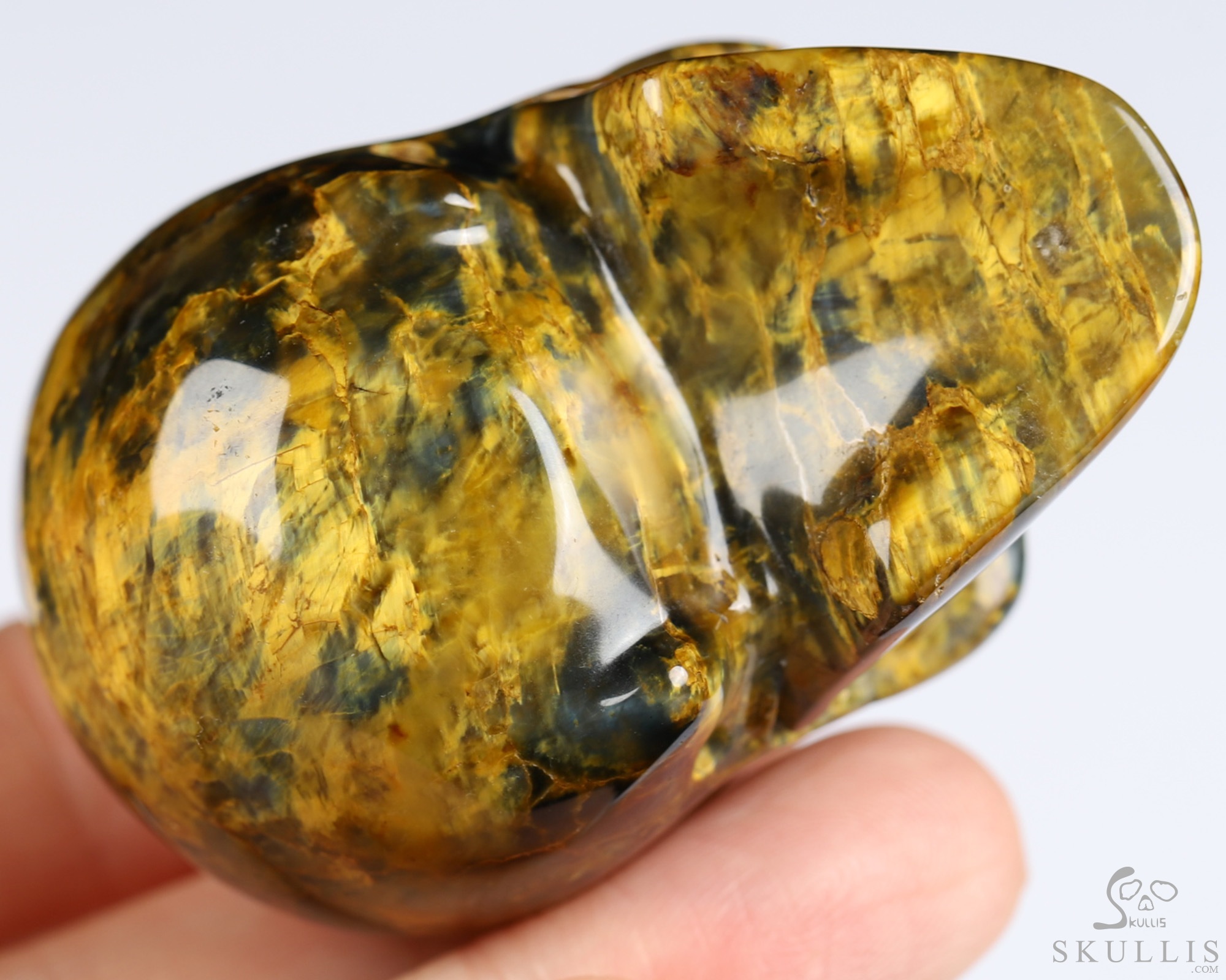 2.0" New Pietersite Hand Carved Crystal Skull, Realistic, Crystal Healing 2.0" New Pietersite Hand Carved Crystal Skull, Realistic, Crystal Healing