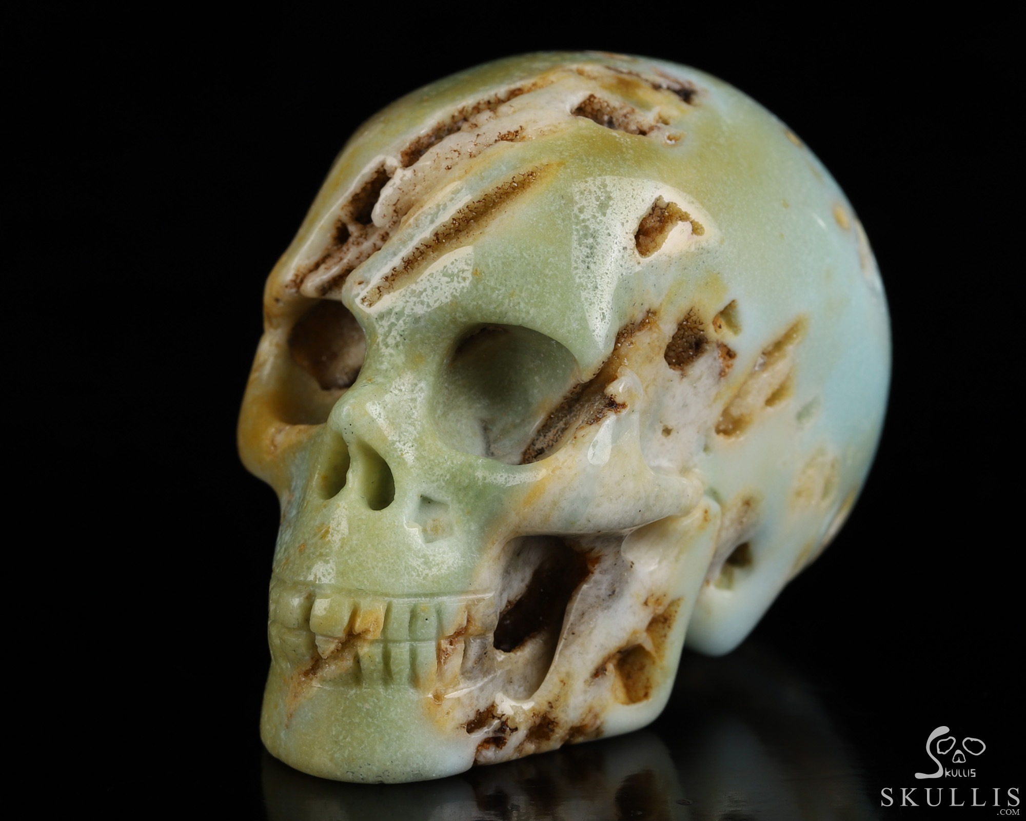 2.0" Chinese Amazonite Hand Carved Crystal Skull, Realistic, Crystal Healing 2.0" Chinese Amazonite Hand Carved Crystal Skull, Realistic, Crystal Healing