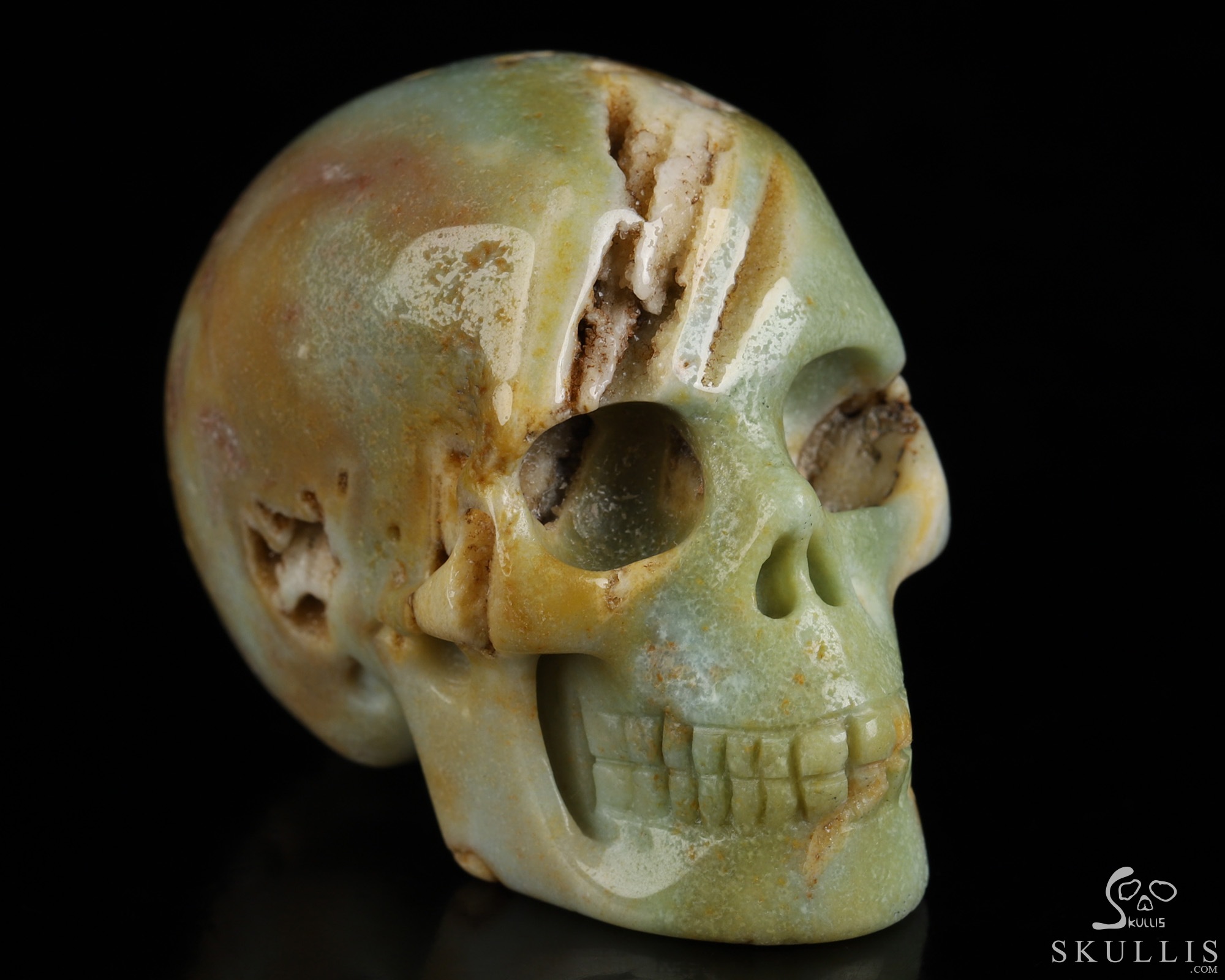 2.0" Chinese Amazonite Hand Carved Crystal Skull, Realistic, Crystal Healing 2.0" Chinese Amazonite Hand Carved Crystal Skull, Realistic, Crystal Healing