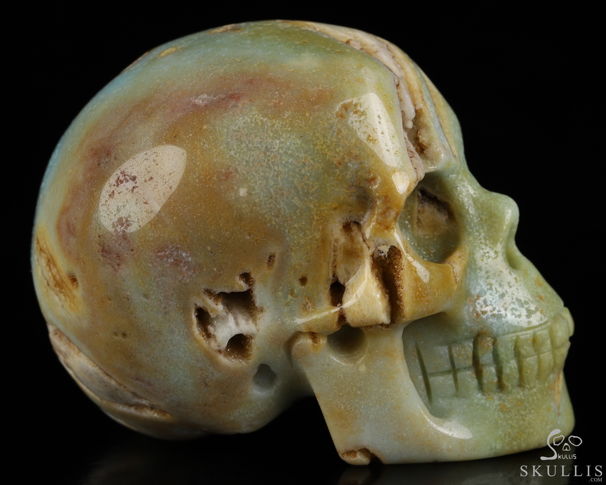 2.0" Chinese Amazonite Hand Carved Crystal Skull, Realistic, Crystal Healing 2.0" Chinese Amazonite Hand Carved Crystal Skull, Realistic, Crystal Healing