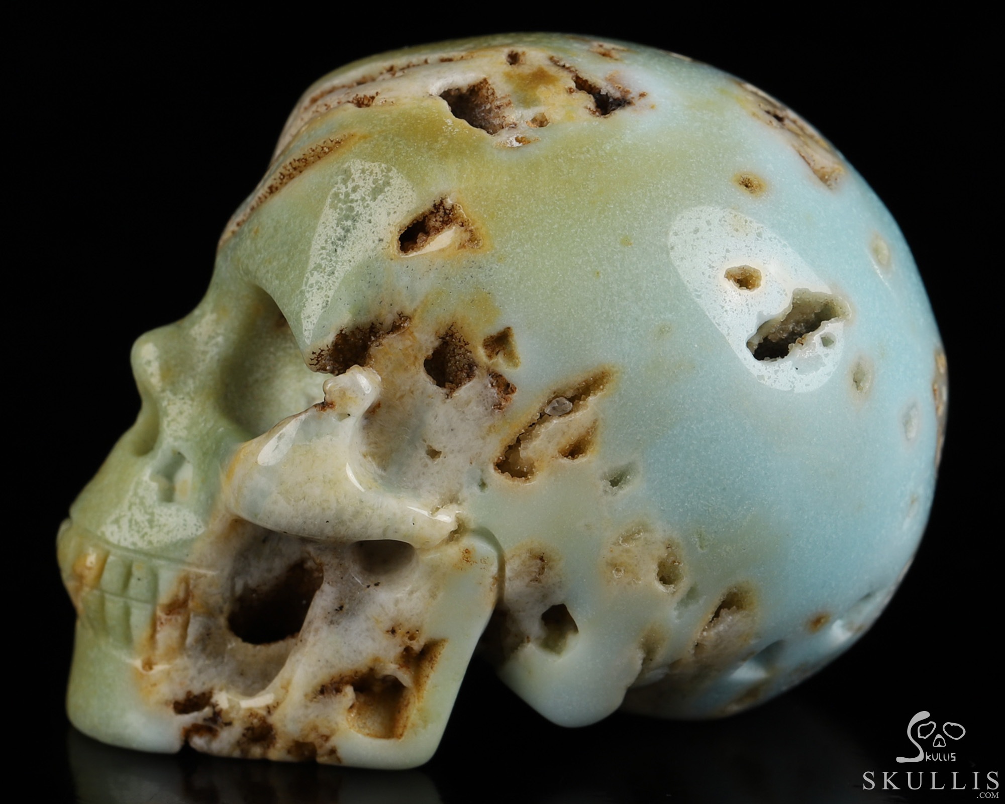 2.0" Chinese Amazonite Hand Carved Crystal Skull, Realistic, Crystal Healing 2.0" Chinese Amazonite Hand Carved Crystal Skull, Realistic, Crystal Healing