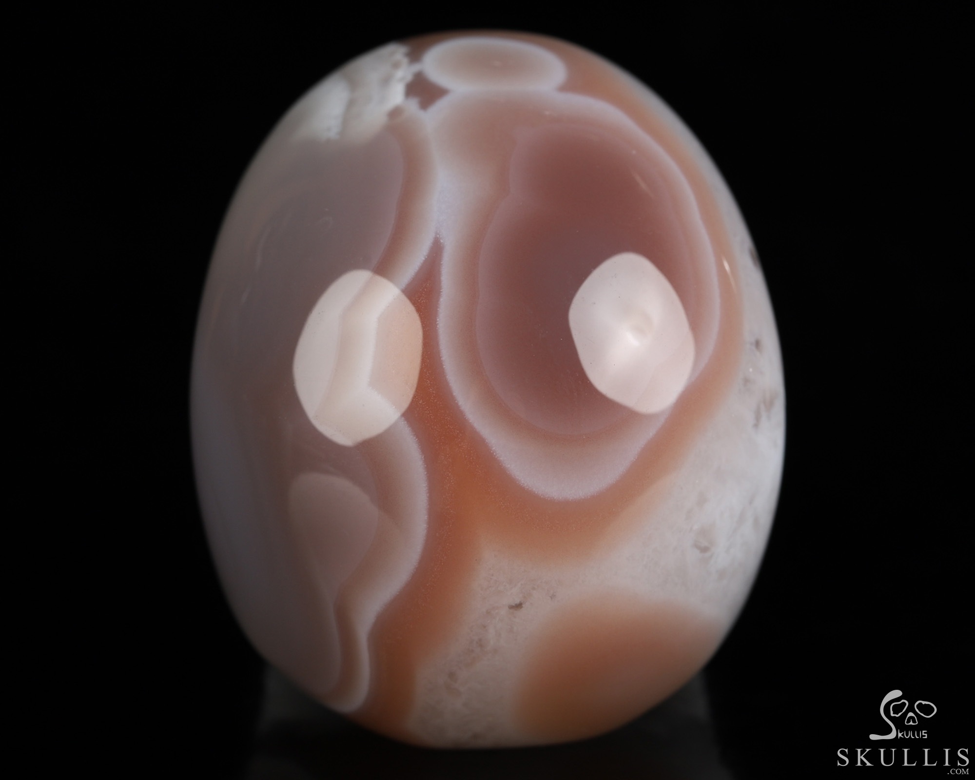 Gemstone 2.0" Mozambique Agate Hand Carved Crystal Skull, Realistic, Crystal Healing Gemstone 2.0" Mozambique Agate Hand Carved Crystal Skull, Realistic, Crystal Healing