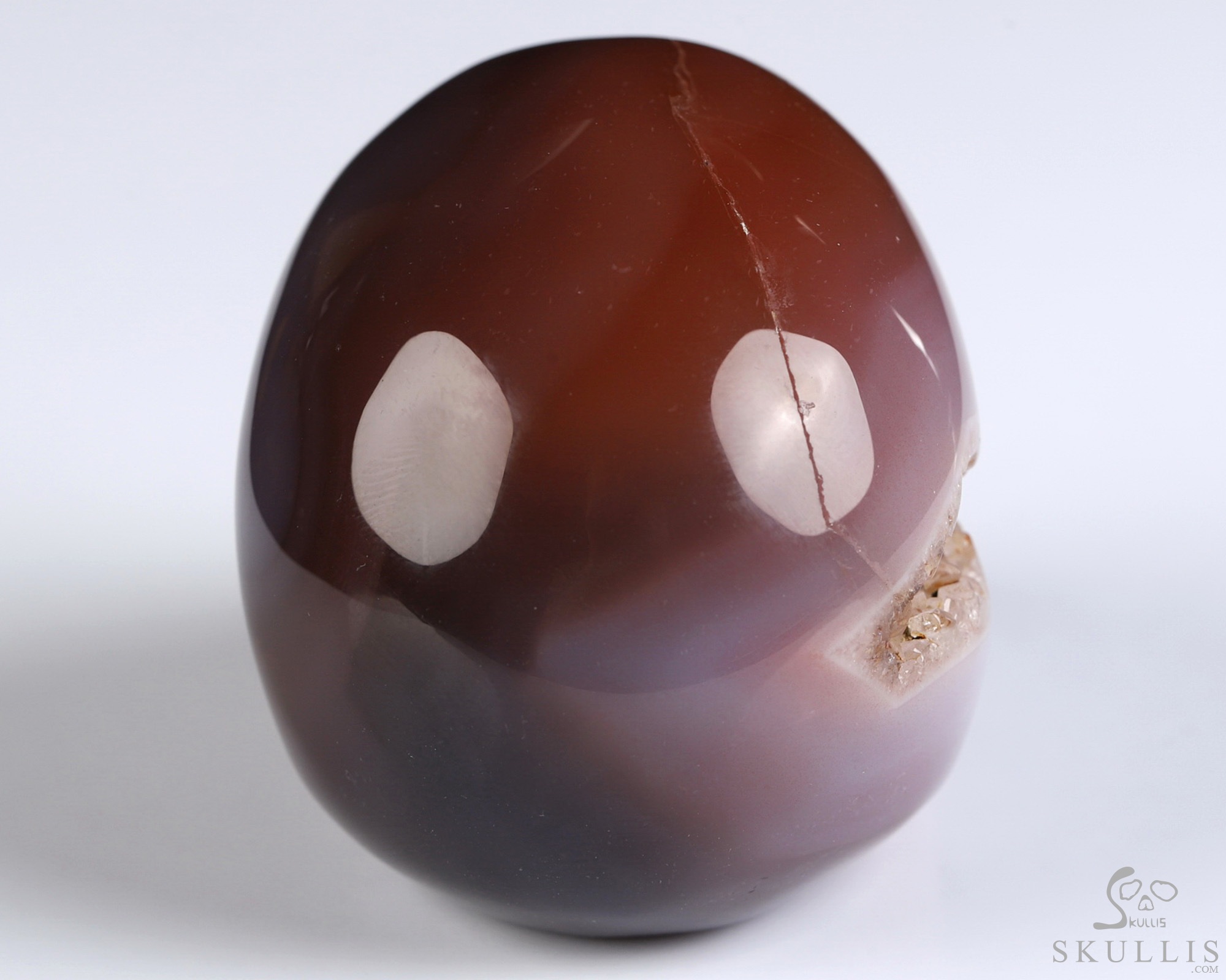 Gemstone 2.0" Mozambique Agate Hand Carved Crystal Skull, Realistic, Crystal Healing Gemstone 2.0" Mozambique Agate Hand Carved Crystal Skull, Realistic, Crystal Healing