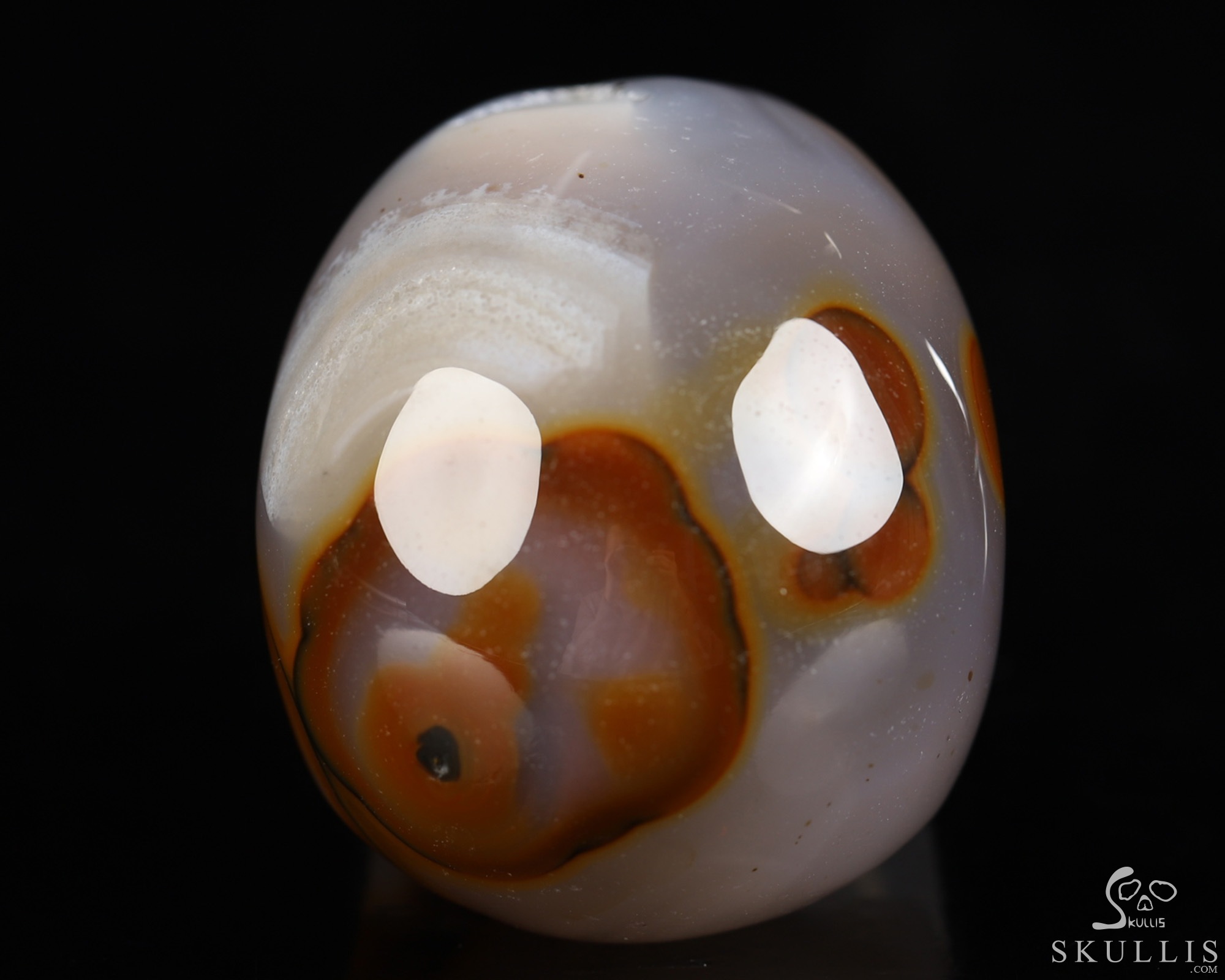 2.0" Agate Geode Hand Carved Crystal Skull, Realistic, Crystal Healing 2.0" Agate Geode Hand Carved Crystal Skull, Realistic, Crystal Healing