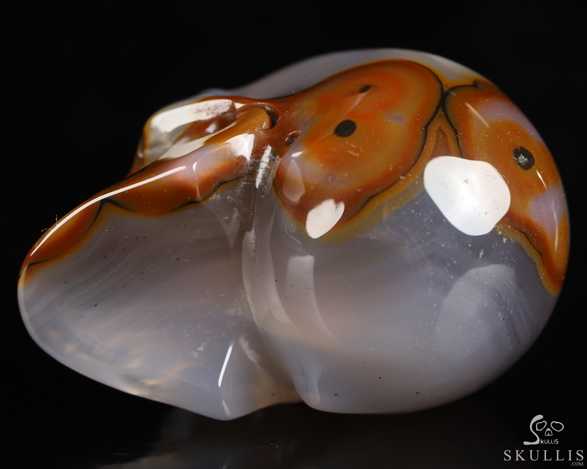 2.0" Agate Geode Hand Carved Crystal Skull, Realistic, Crystal Healing 2.0" Agate Geode Hand Carved Crystal Skull, Realistic, Crystal Healing