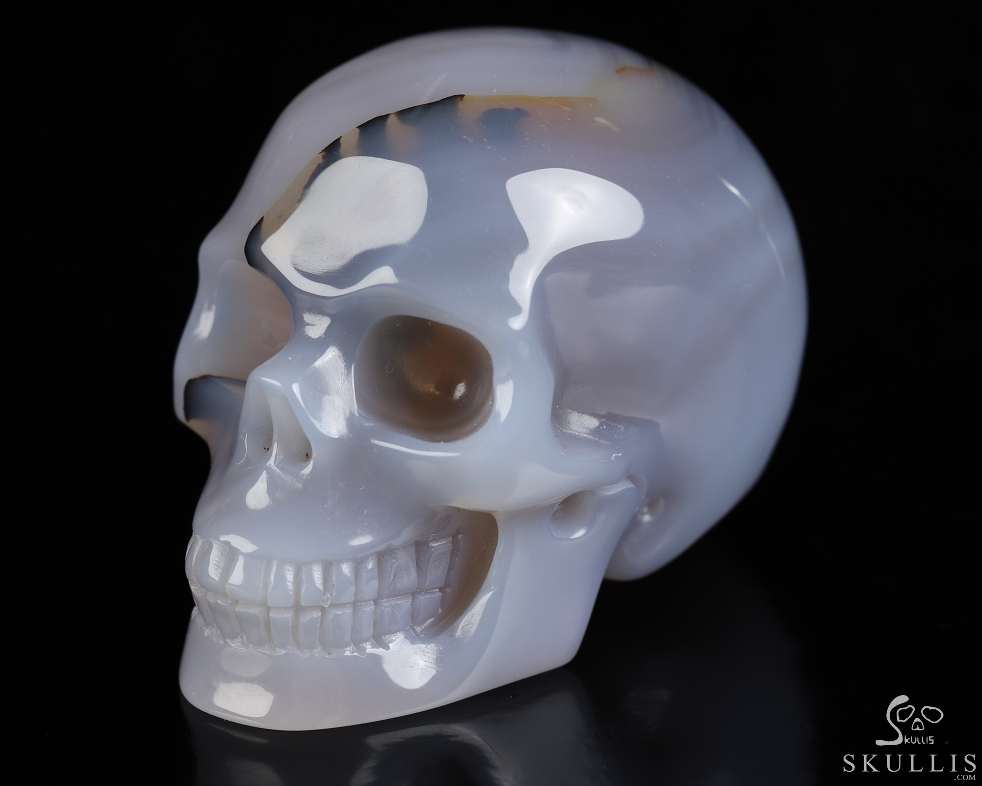 2.0" Agate Hand Carved Crystal Skull, Realistic, Crystal Healing 2.0" Agate Hand Carved Crystal Skull, Realistic, Crystal Healing