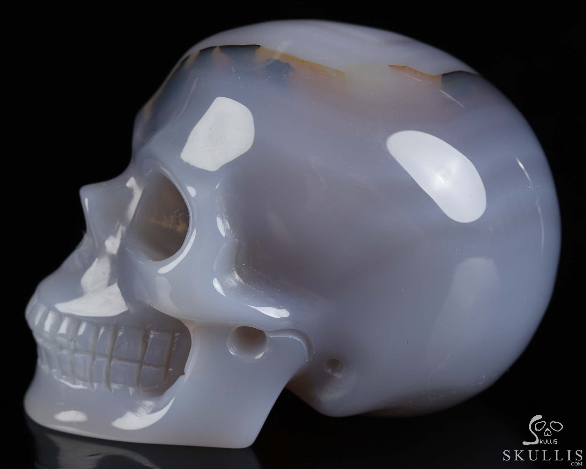 2.0" Agate Hand Carved Crystal Skull, Realistic, Crystal Healing 2.0" Agate Hand Carved Crystal Skull, Realistic, Crystal Healing