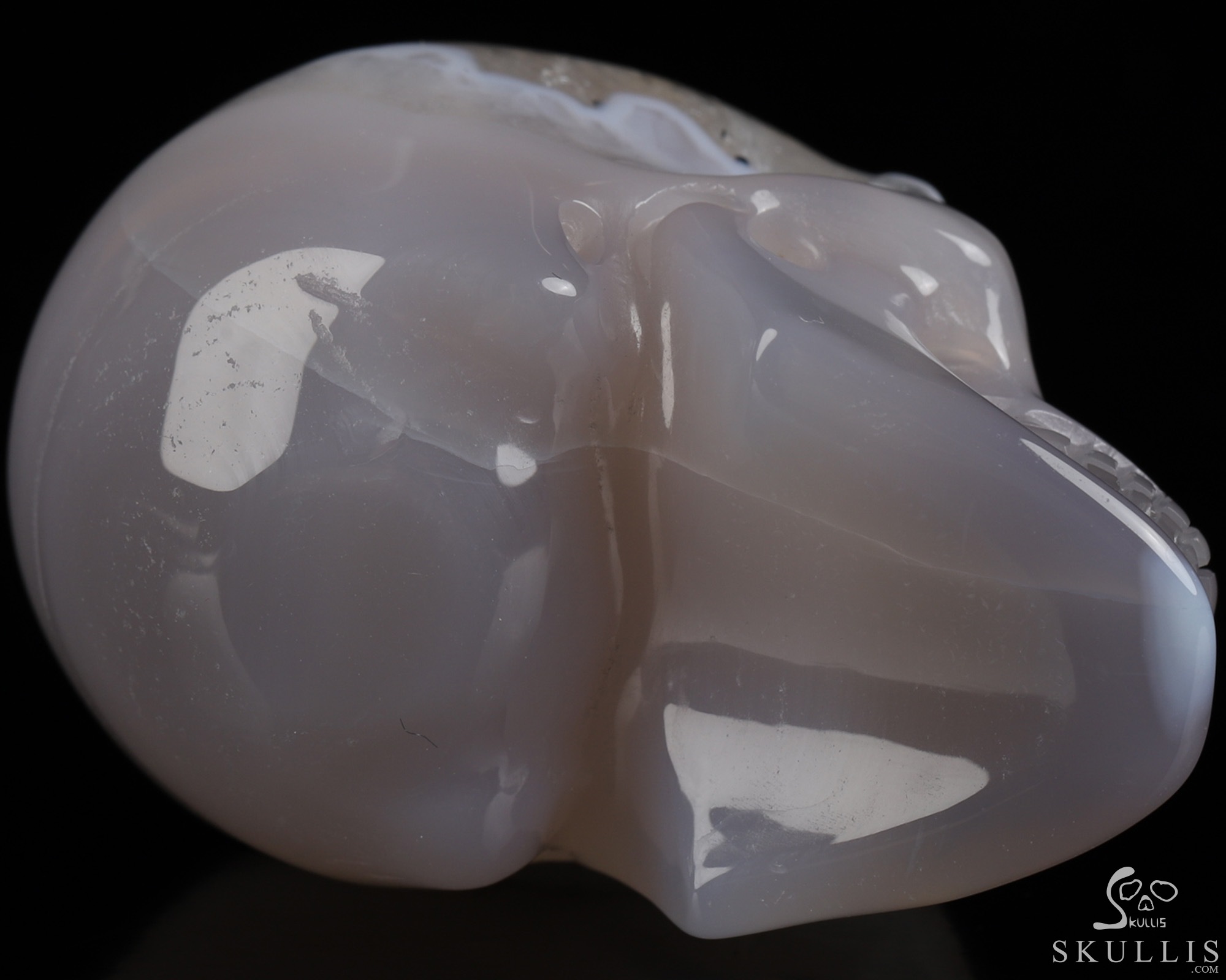 2.0" Agate Geode Hand Carved Crystal Skull, Realistic, Crystal Healing 2.0" Agate Geode Hand Carved Crystal Skull, Realistic, Crystal Healing