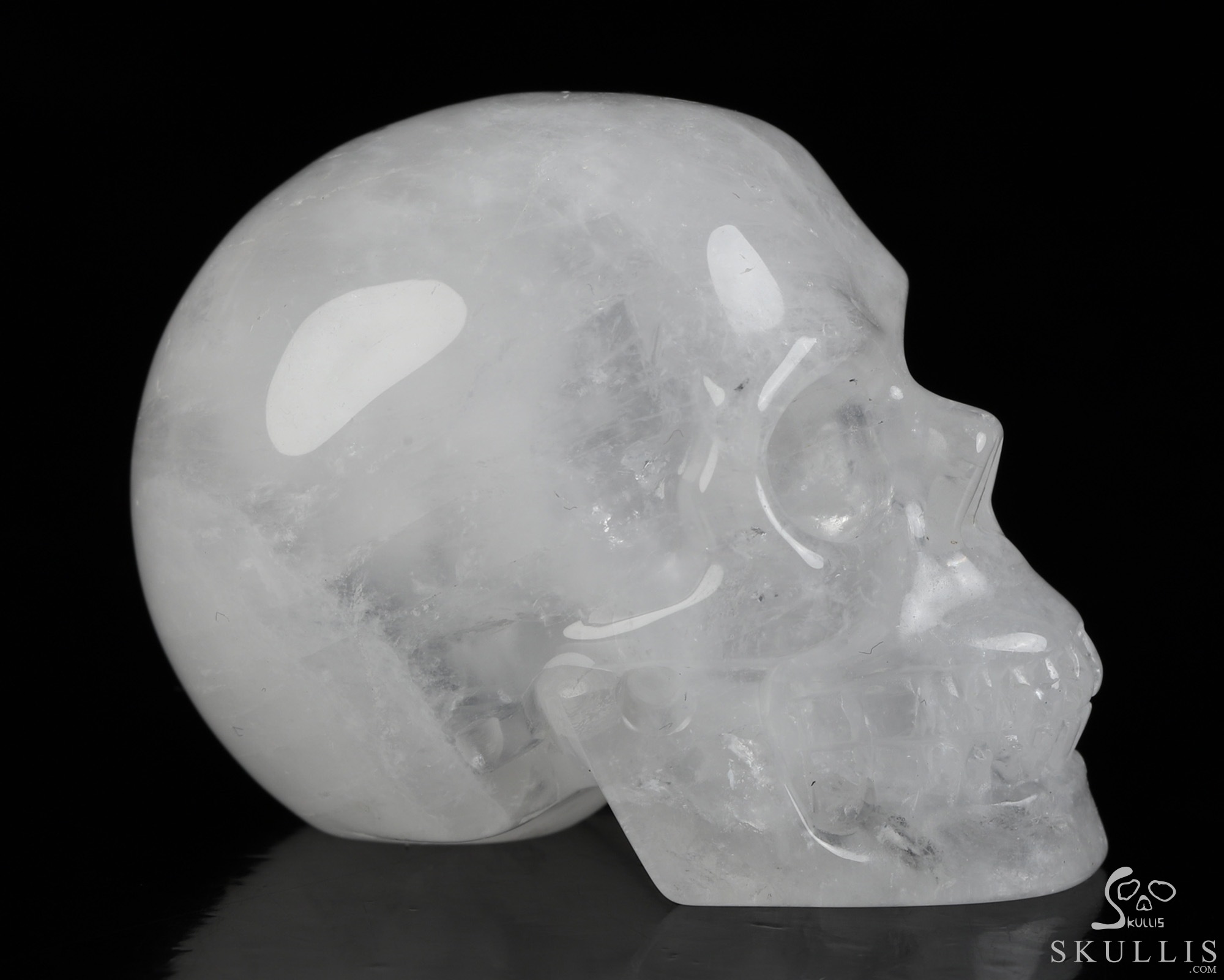 2.0" Angolan Quartz Rock Crystal Hand Carved Crystal Skull, Realistic, Crystal Healing 2.0" Angolan Quartz Rock Crystal Hand Carved Crystal Skull, Realistic, Crystal Healing