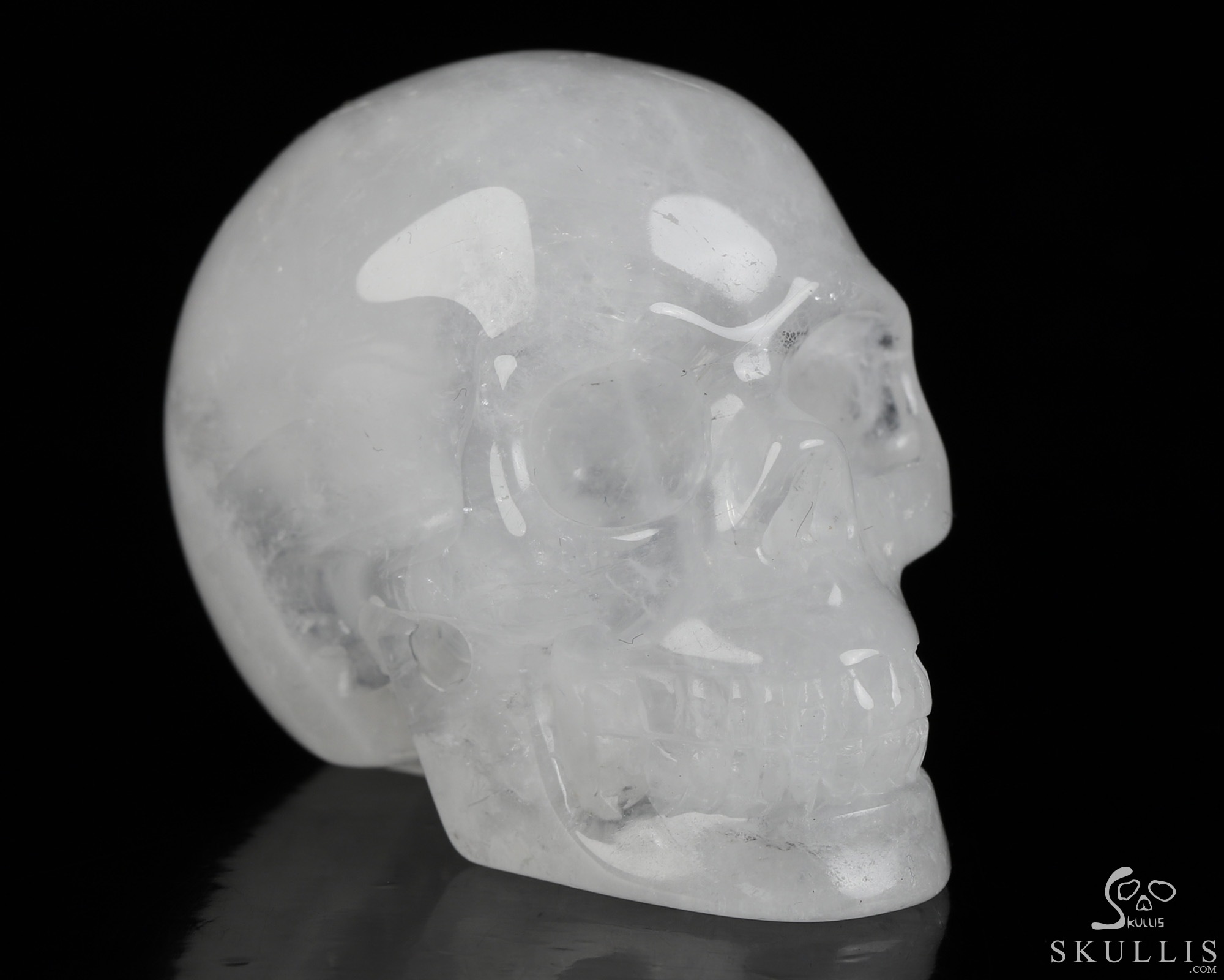 2.0" Angolan Quartz Rock Crystal Hand Carved Crystal Skull, Realistic, Crystal Healing 2.0" Angolan Quartz Rock Crystal Hand Carved Crystal Skull, Realistic, Crystal Healing