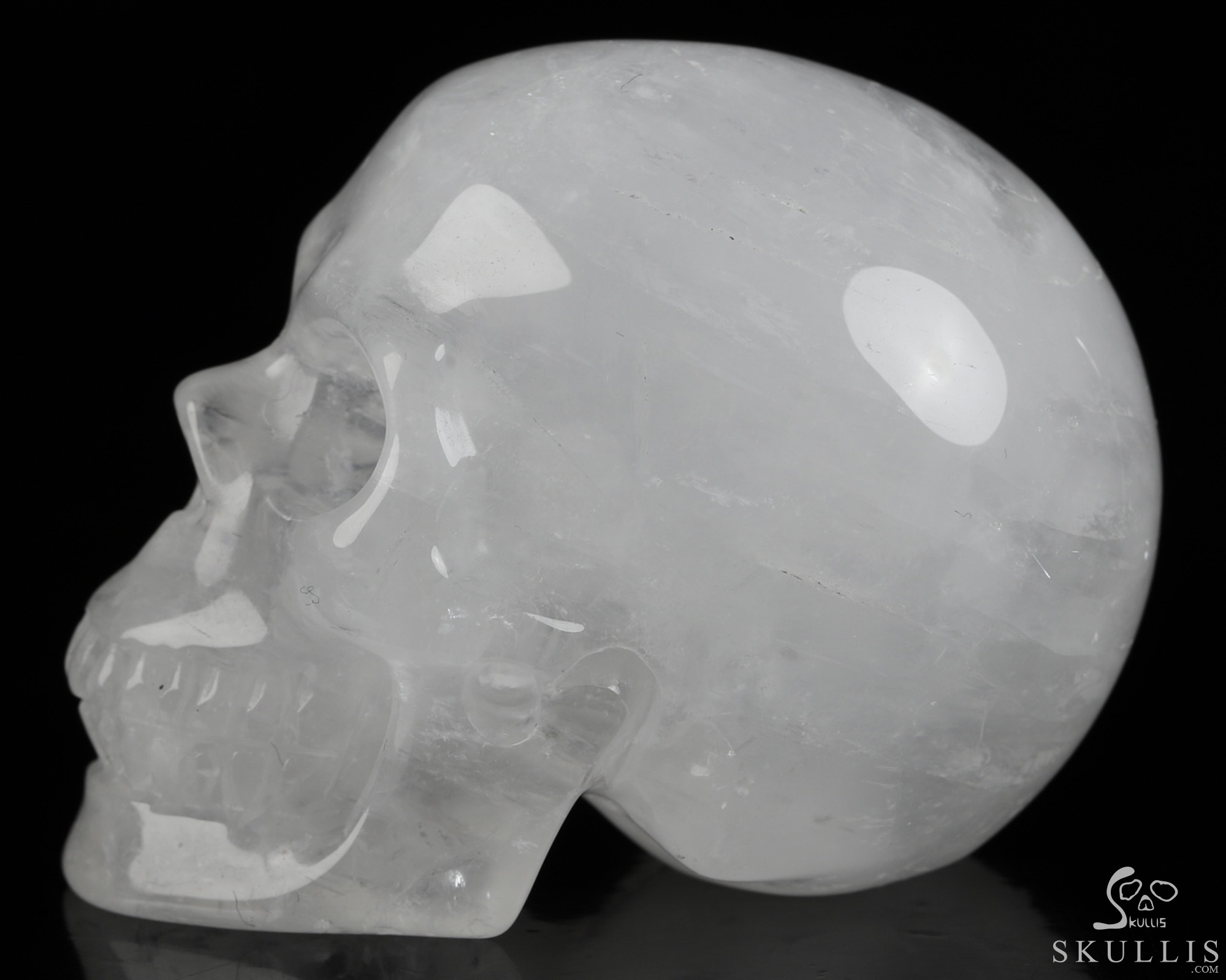 2.0" Angolan Quartz Rock Crystal Hand Carved Crystal Skull, Realistic, Crystal Healing 2.0" Angolan Quartz Rock Crystal Hand Carved Crystal Skull, Realistic, Crystal Healing