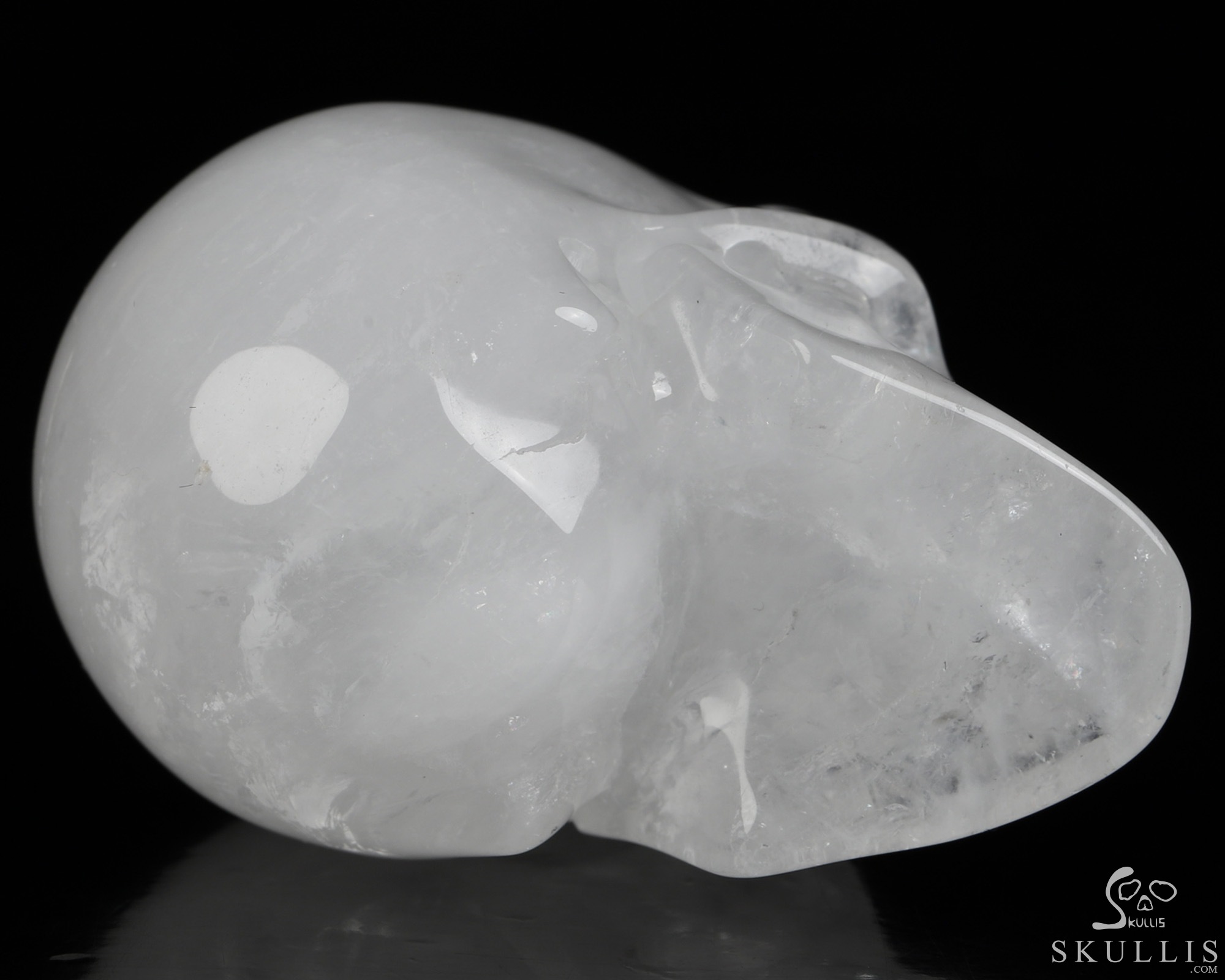 2.0" Angolan Quartz Rock Crystal Hand Carved Crystal Skull, Realistic, Crystal Healing 2.0" Angolan Quartz Rock Crystal Hand Carved Crystal Skull, Realistic, Crystal Healing
