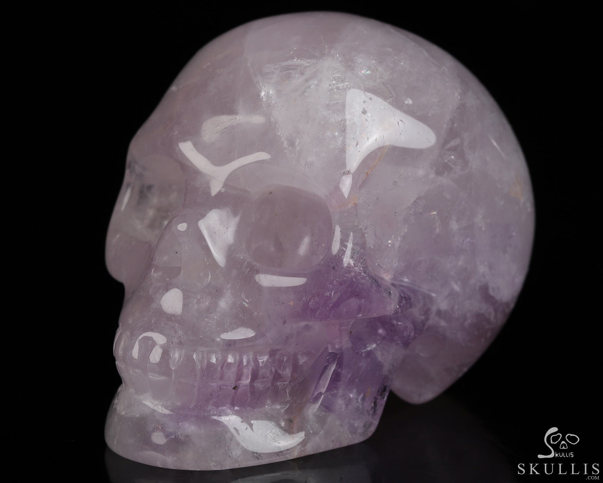 Gemstone 2.0" Amethyst Hand Carved Crystal Skull, Realistic, Crystal Healing Gemstone 2.0" Amethyst Hand Carved Crystal Skull, Realistic, Crystal Healing