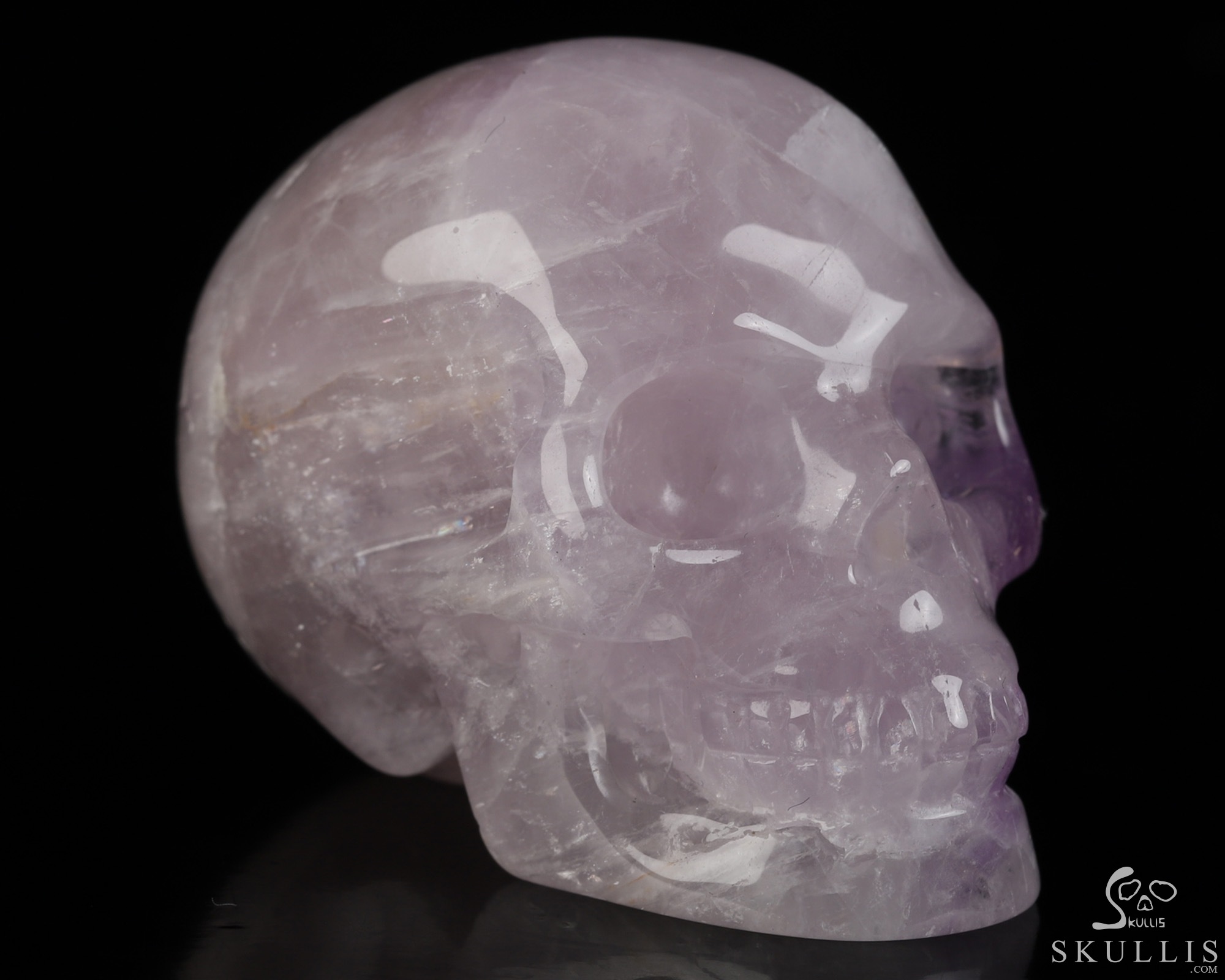 Gemstone 2.0" Amethyst Hand Carved Crystal Skull, Realistic, Crystal Healing Gemstone 2.0" Amethyst Hand Carved Crystal Skull, Realistic, Crystal Healing