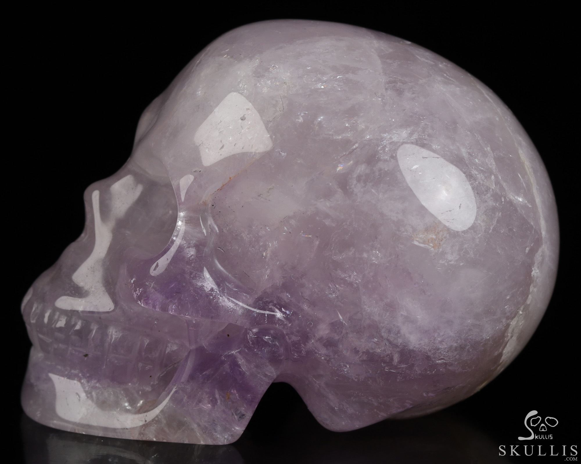 Gemstone 2.0" Amethyst Hand Carved Crystal Skull, Realistic, Crystal Healing Gemstone 2.0" Amethyst Hand Carved Crystal Skull, Realistic, Crystal Healing