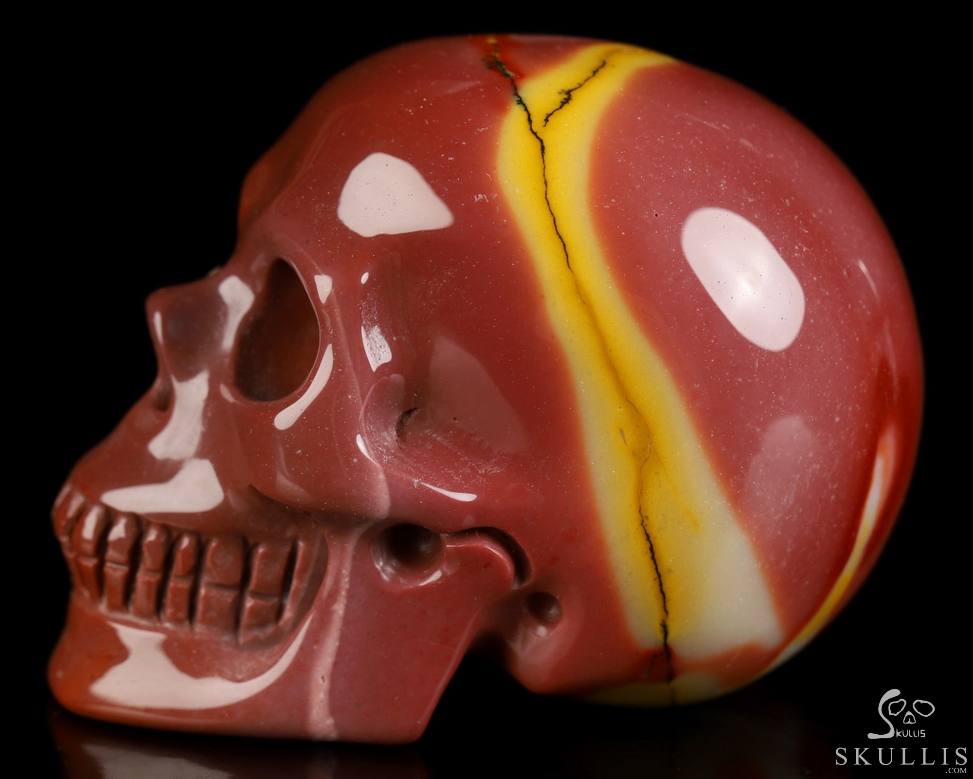 1.8" Mookaite Jasper Hand Carved Crystal Skull, Realistic, Crystal Healing 1.8" Mookaite Jasper Hand Carved Crystal Skull, Realistic, Crystal Healing