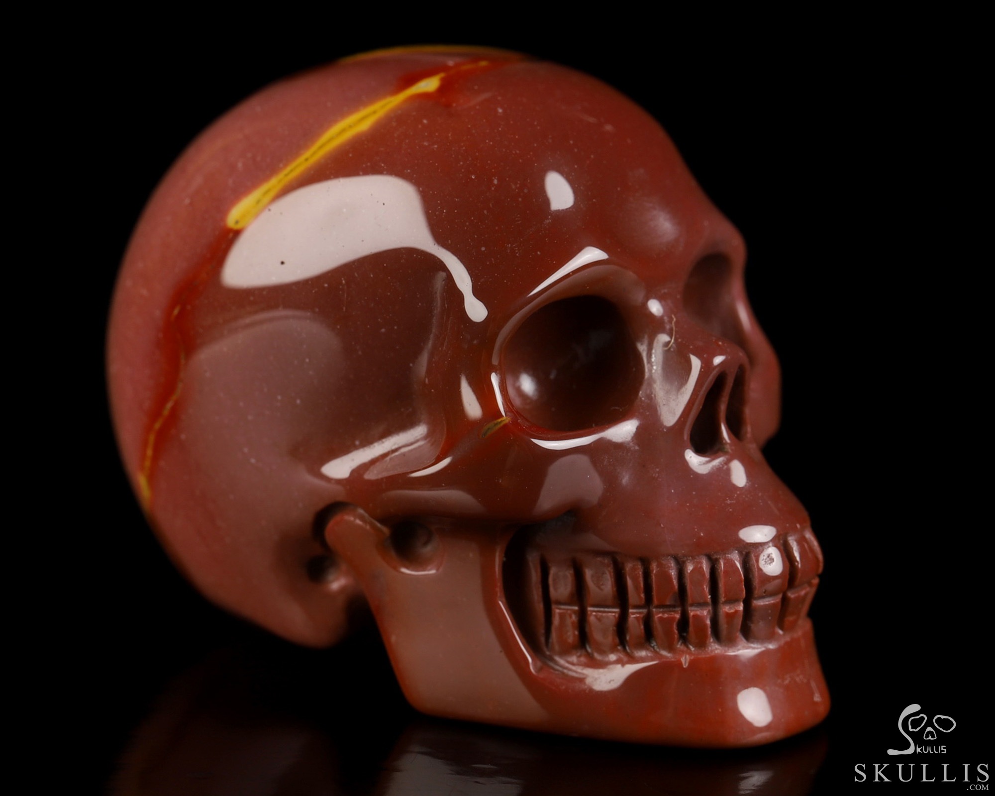 1.8" Mookaite Jasper Hand Carved Crystal Skull, Realistic, Crystal Healing 1.8" Mookaite Jasper Hand Carved Crystal Skull, Realistic, Crystal Healing