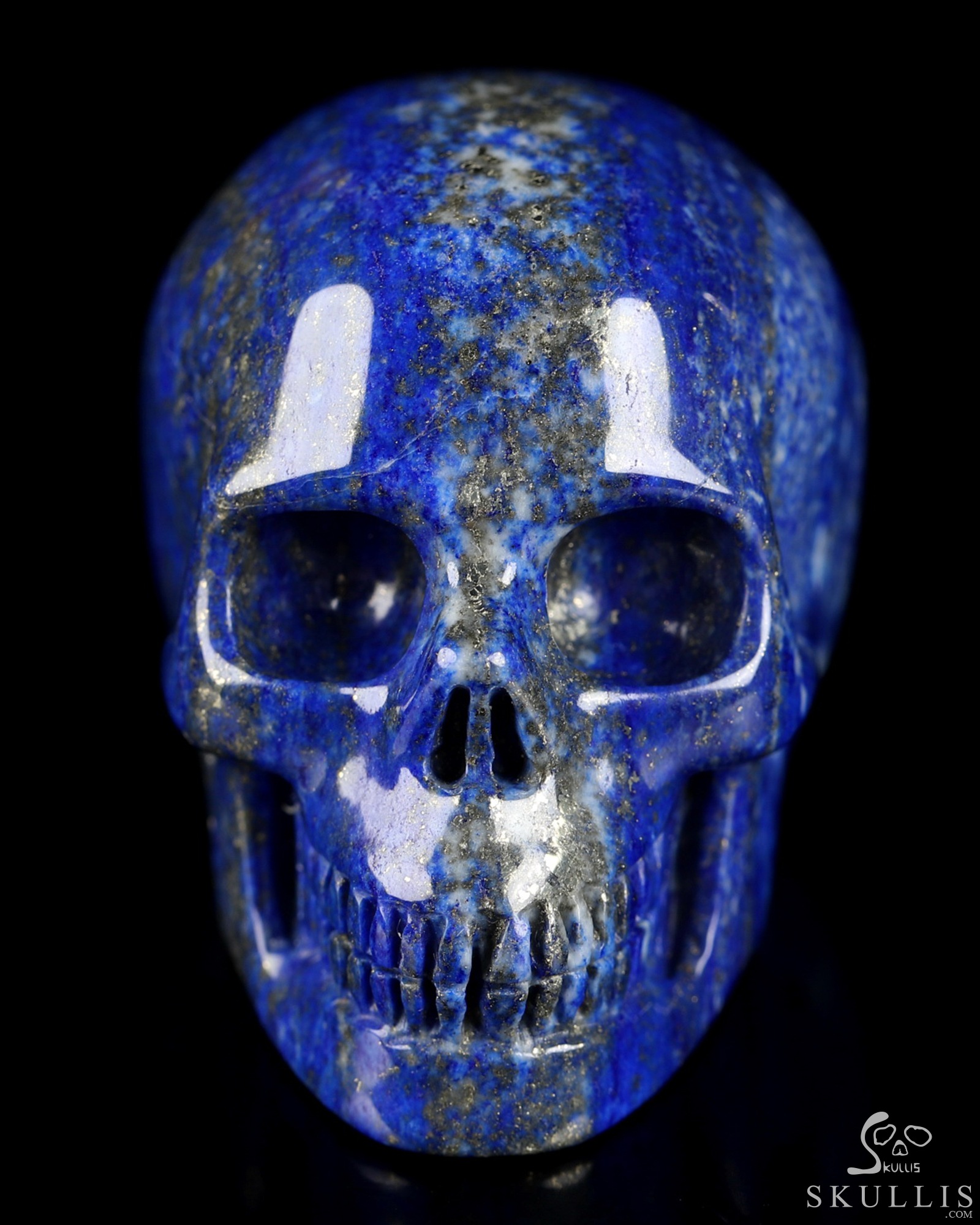 Gemstone 2.0" Lapis Lazuli Hand Carved Crystal Skull, Realistic, Crystal Healing Gemstone 2.0" Lapis Lazuli Hand Carved Crystal Skull, Realistic, Crystal Healing