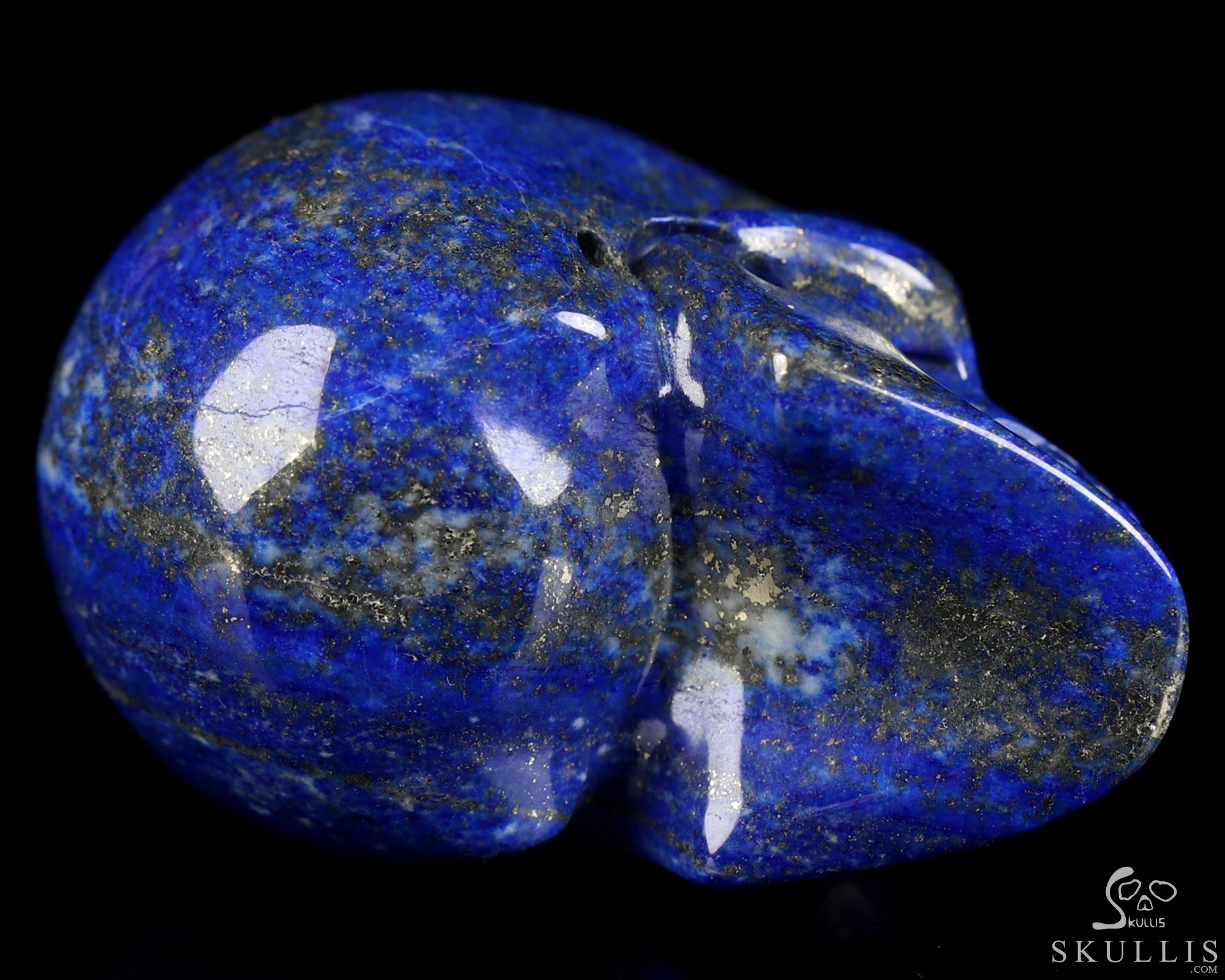 Gemstone 2.0" Lapis Lazuli Hand Carved Crystal Skull, Realistic, Crystal Healing Gemstone 2.0" Lapis Lazuli Hand Carved Crystal Skull, Realistic, Crystal Healing