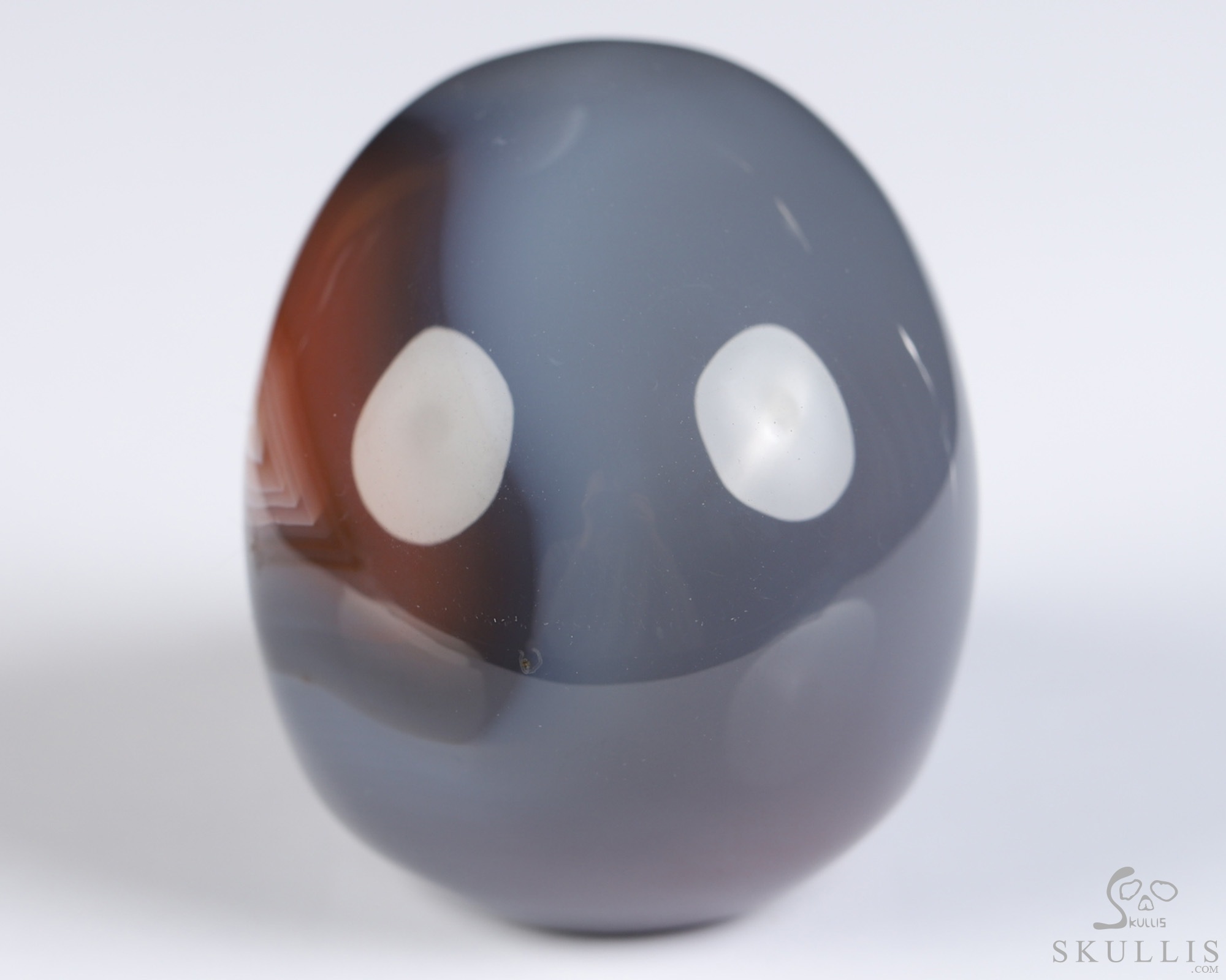 Gemstone 1.8" Mozambique Agate Hand Carved Crystal Skull, Realistic, Crystal Healing Gemstone 1.8" Mozambique Agate Hand Carved Crystal Skull, Realistic, Crystal Healing