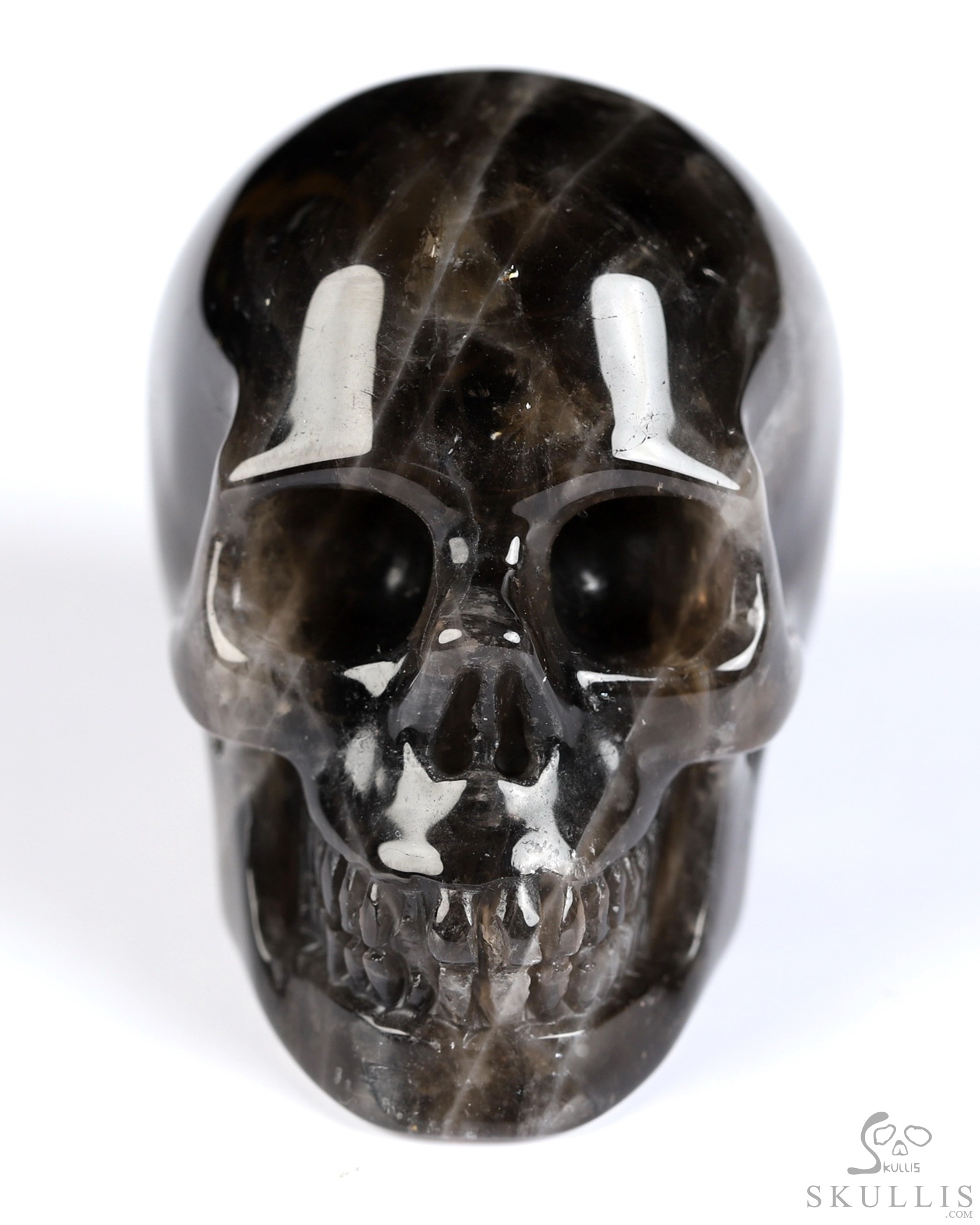 2.0" Black Quartz Hand Carved Crystal Skull, Realistic, Crystal Healing 2.0" Black Quartz Hand Carved Crystal Skull, Realistic, Crystal Healing