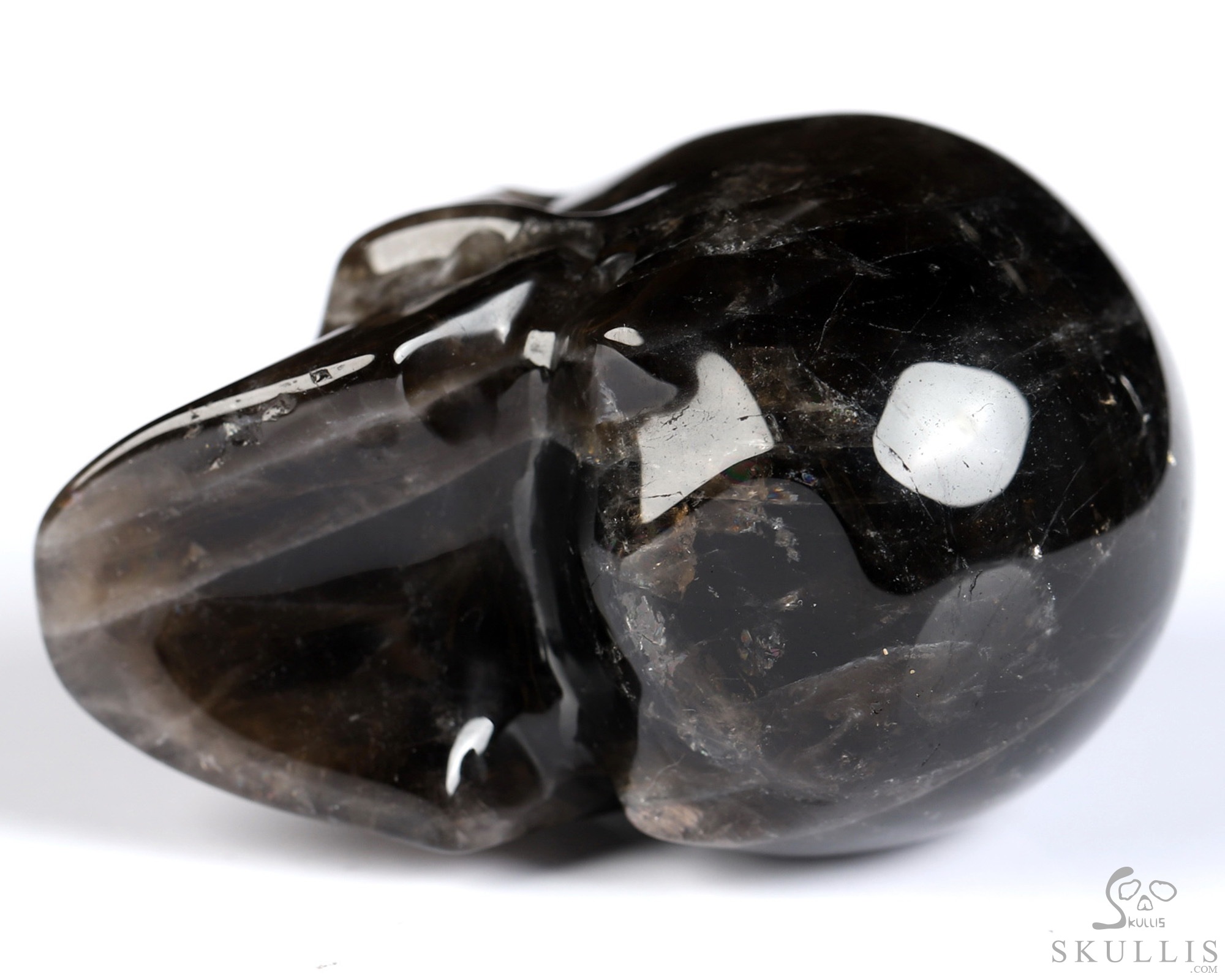 2.0" Black Quartz Hand Carved Crystal Skull, Realistic, Crystal Healing 2.0" Black Quartz Hand Carved Crystal Skull, Realistic, Crystal Healing