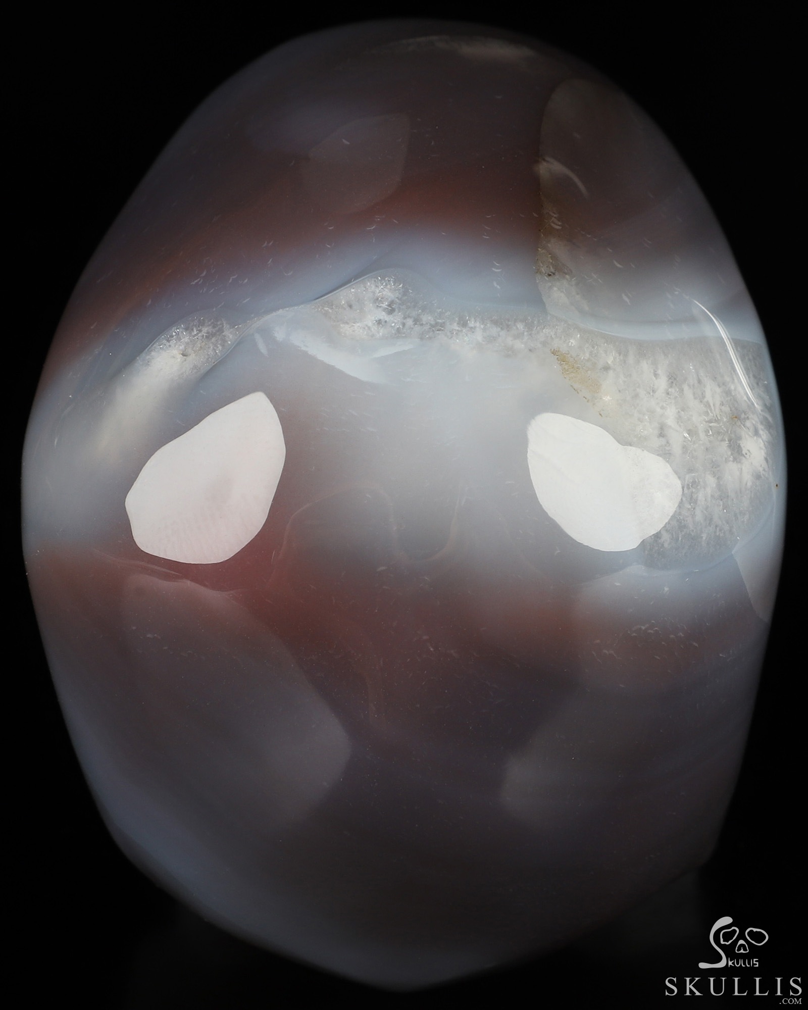 Gemstone 3.5" Mozambique Agate Hand Carved Crystal Skull, Super Realistic, Crystal Healing Gemstone 3.5" Mozambique Agate Hand Carved Crystal Skull, Super Realistic, Crystal Healing