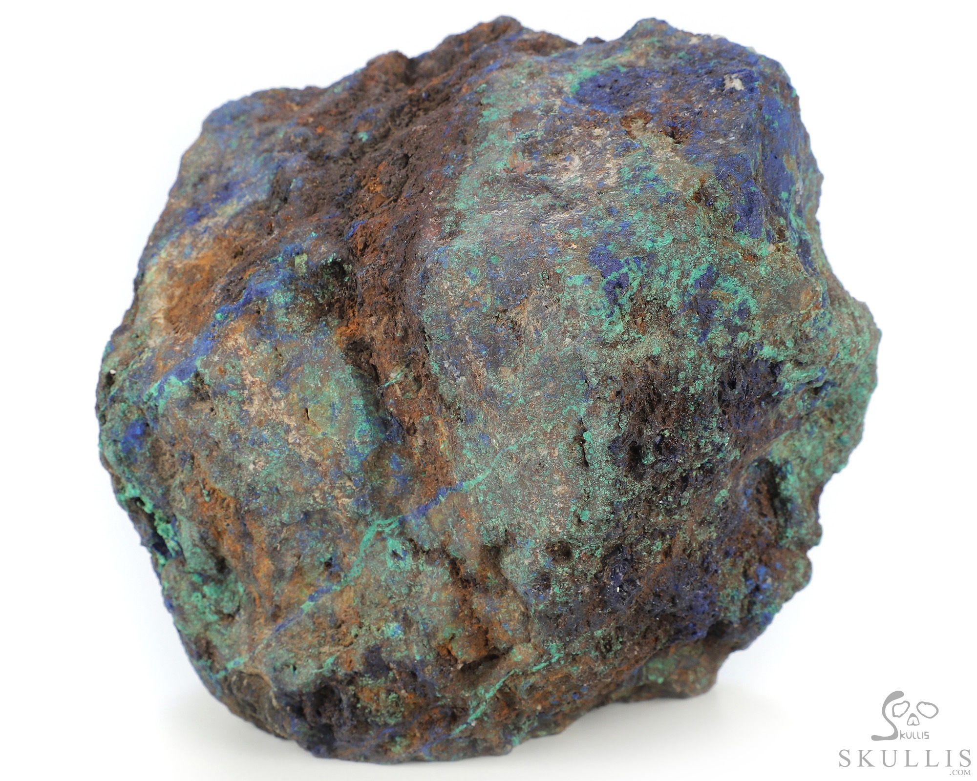 4.3" Azurite and Malachite Hand Carved Crystal Skull Fine Art Sculpture, Crystal Healing 4.3" Azurite and Malachite Hand Carved Crystal Skull Fine Art Sculpture, Crystal Healing