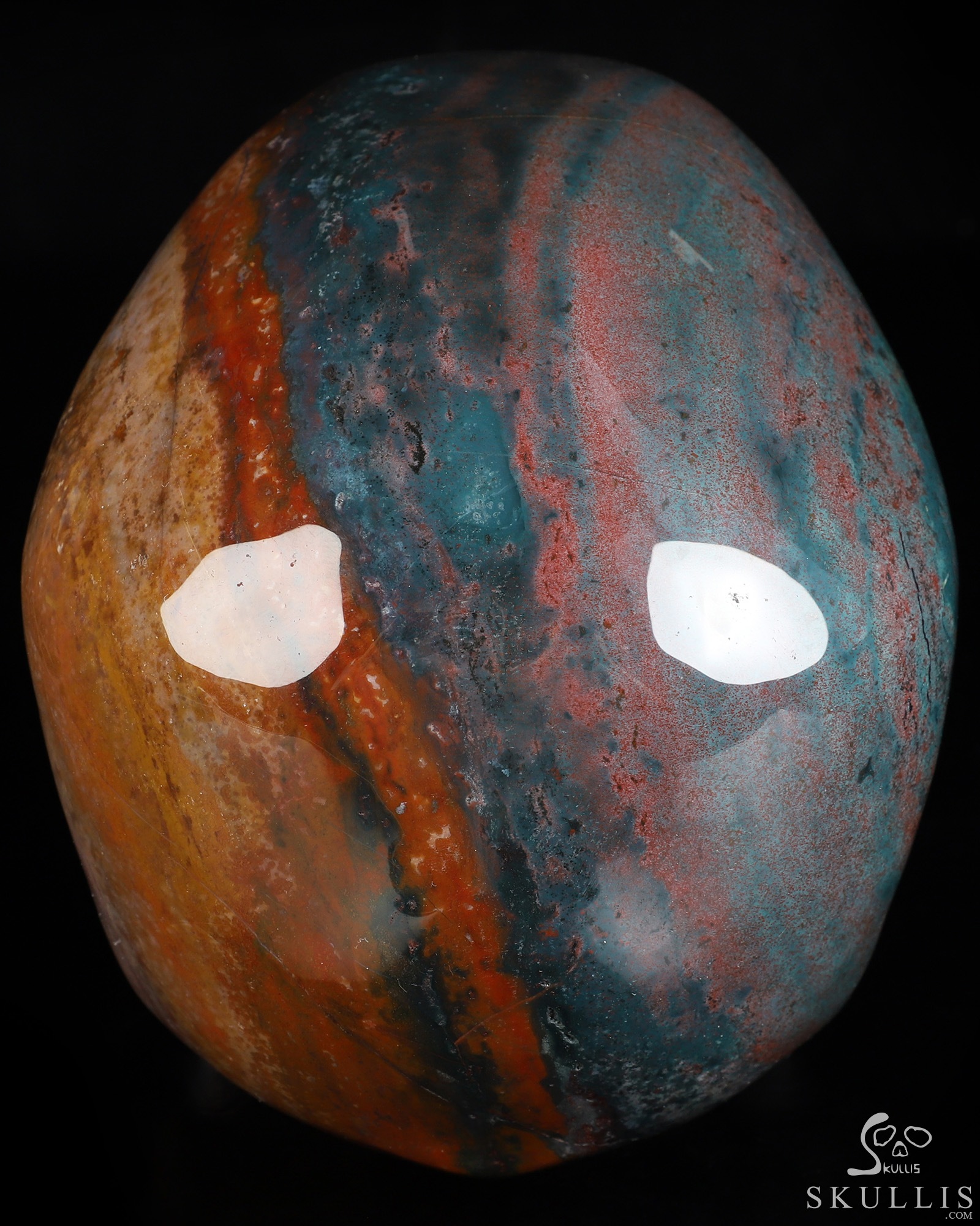 Lifesized 6.9" Bloodstone Hand Carved Crystal Skull, Super Realistic, Crystal Healing Lifesized 6.9" Bloodstone Hand Carved Crystal Skull, Super Realistic, Crystal Healing