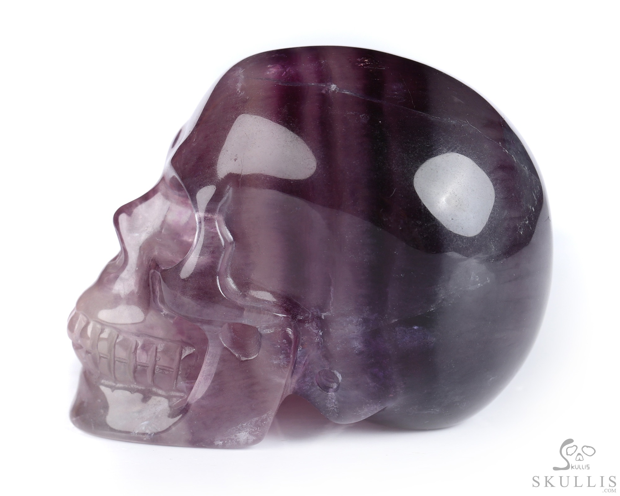 2.0" Fluorite Hand Carved Crystal Skull, Realistic, Crystal Healing 2.0" Fluorite Hand Carved Crystal Skull, Realistic, Crystal Healing
