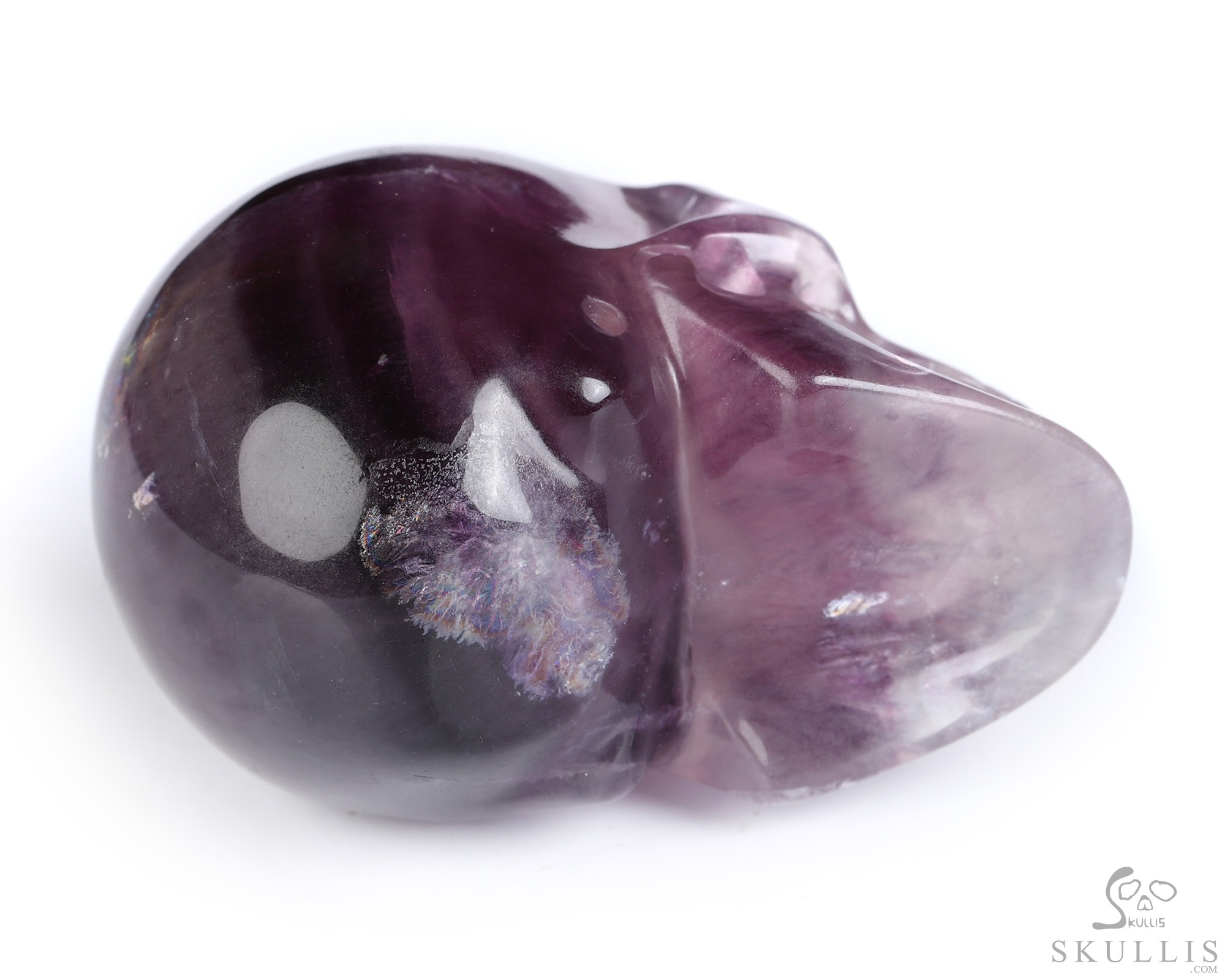 2.0" Fluorite Hand Carved Crystal Skull, Realistic, Crystal Healing 2.0" Fluorite Hand Carved Crystal Skull, Realistic, Crystal Healing