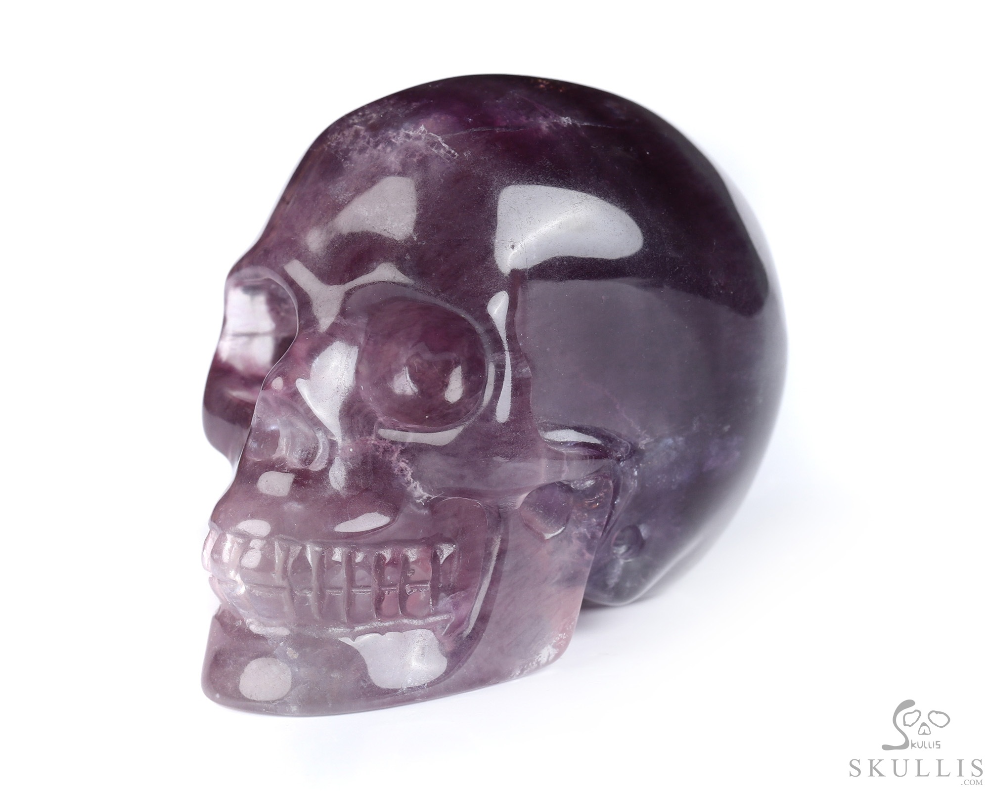 2.0" Fluorite Hand Carved Crystal Skull, Realistic, Crystal Healing 2.0" Fluorite Hand Carved Crystal Skull, Realistic, Crystal Healing