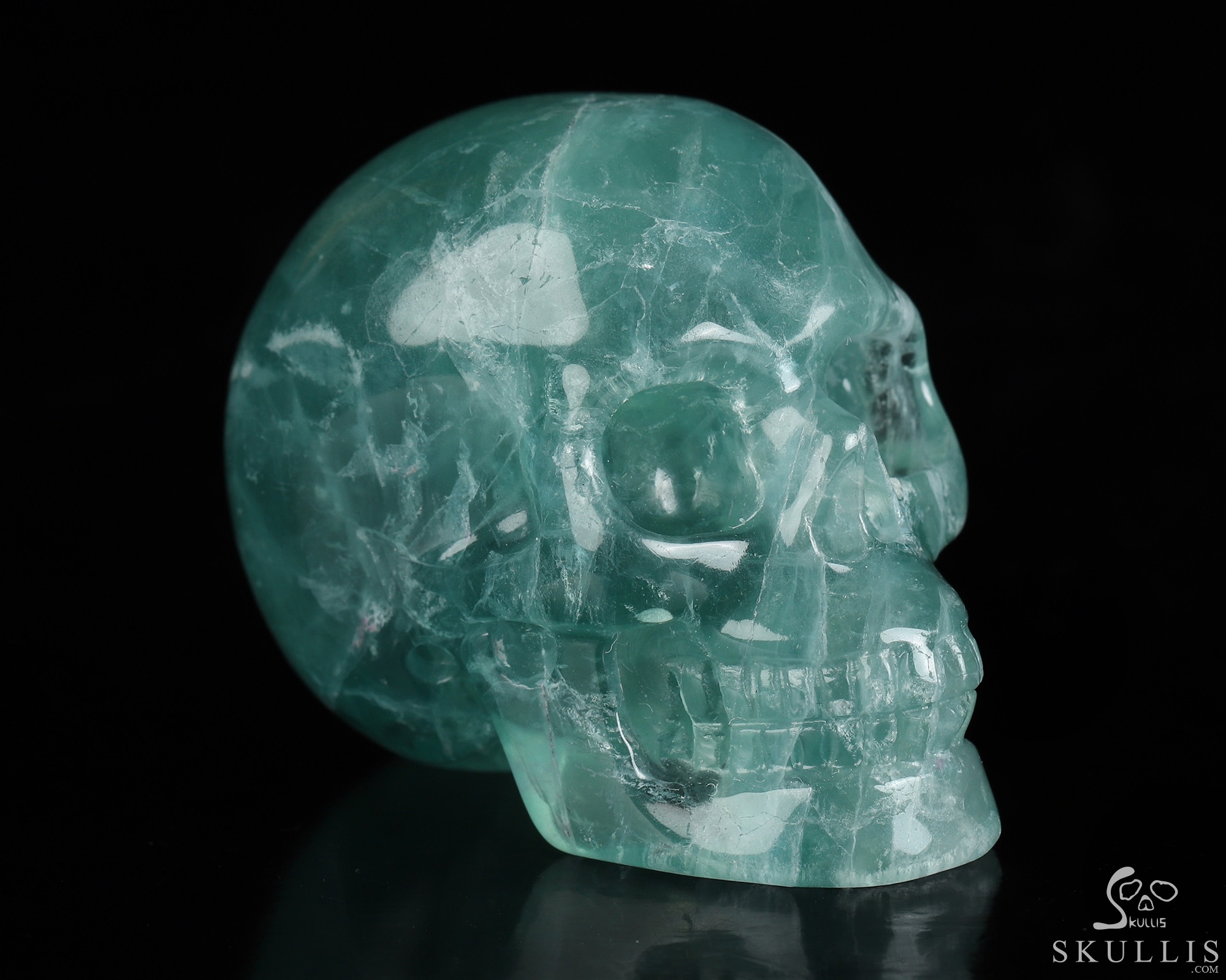 2.0" Fluorite Hand Carved Crystal Skull, Realistic, Crystal Healing 2.0" Fluorite Hand Carved Crystal Skull, Realistic, Crystal Healing