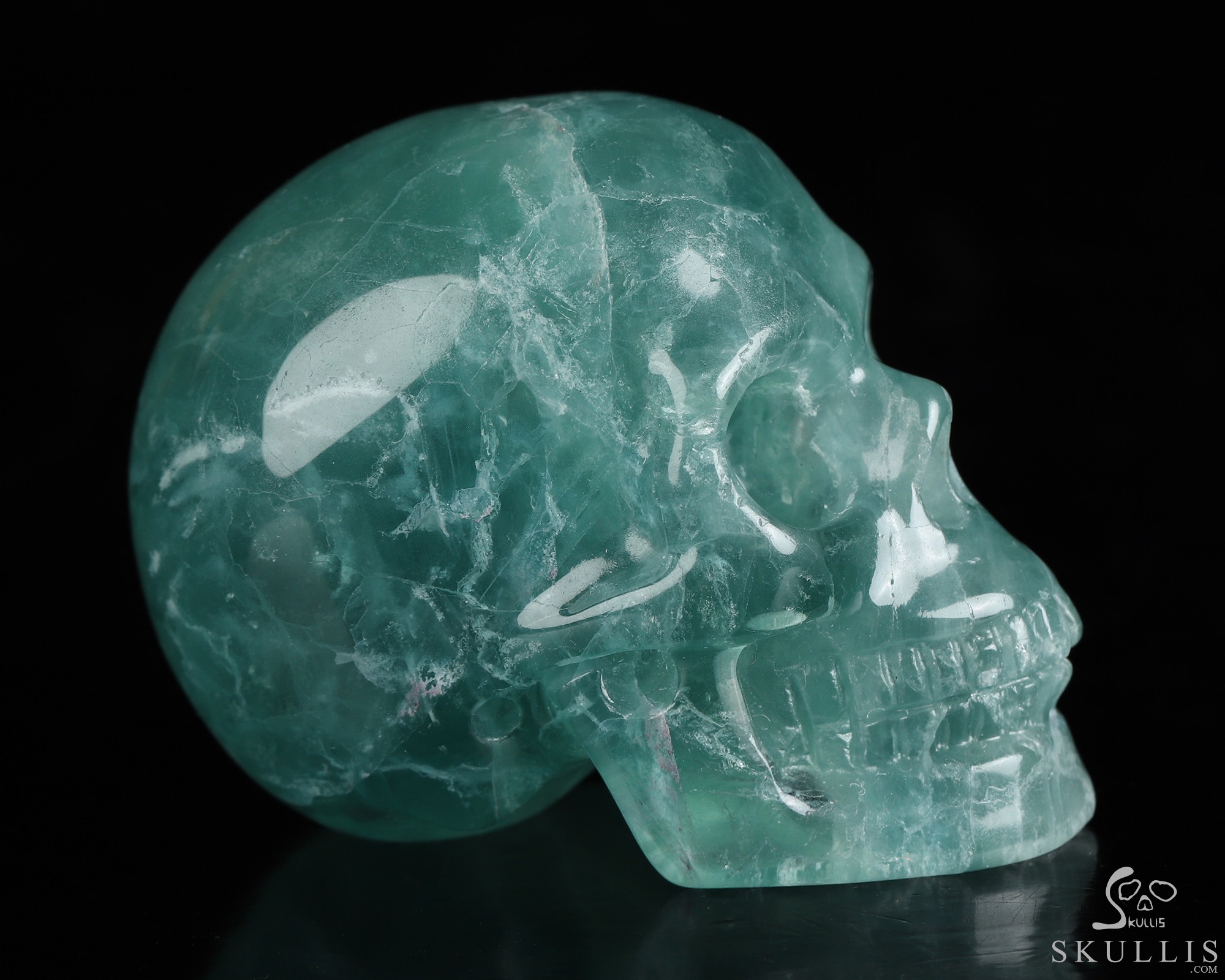 2.0" Fluorite Hand Carved Crystal Skull, Realistic, Crystal Healing 2.0" Fluorite Hand Carved Crystal Skull, Realistic, Crystal Healing