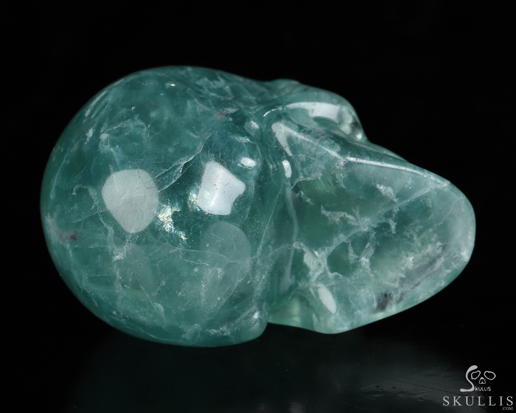 2.0" Fluorite Hand Carved Crystal Skull, Realistic, Crystal Healing 2.0" Fluorite Hand Carved Crystal Skull, Realistic, Crystal Healing