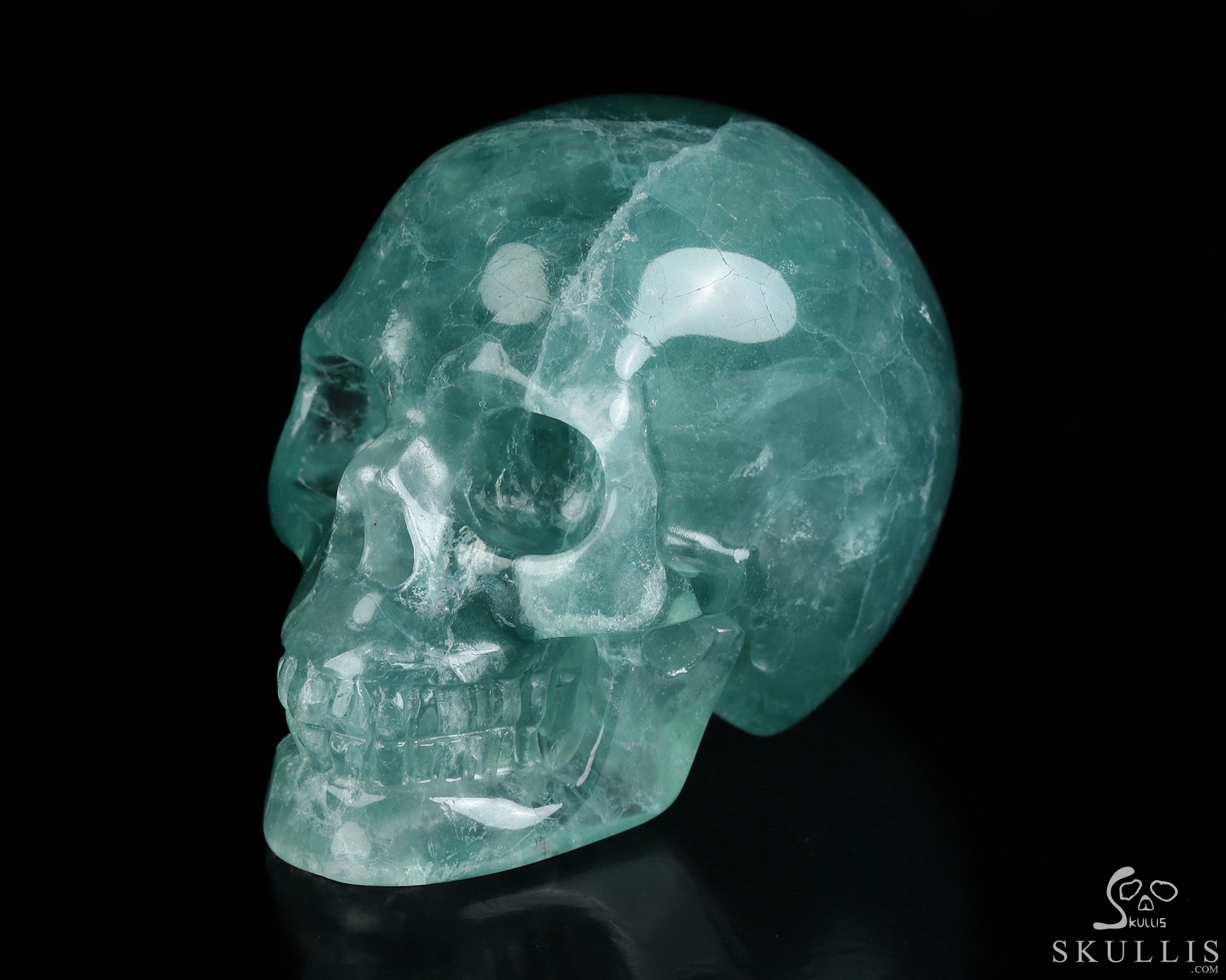 2.0" Fluorite Hand Carved Crystal Skull, Realistic, Crystal Healing 2.0" Fluorite Hand Carved Crystal Skull, Realistic, Crystal Healing