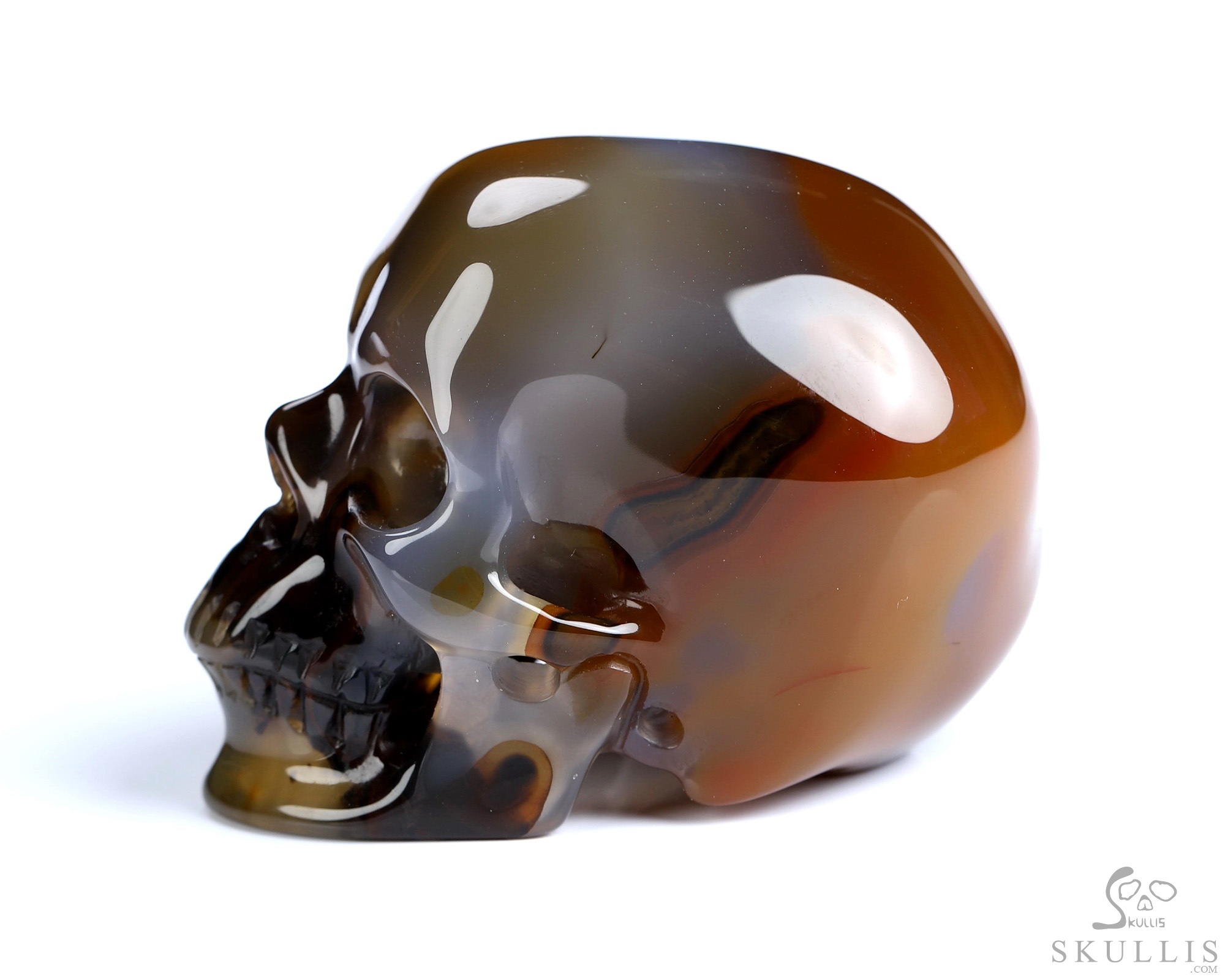 1.8" Premium Brazilian Agate Hand Carved Crystal Skull, Super Realistic, Crystal Healing 1.8" Premium Brazilian Agate Hand Carved Crystal Skull, Super Realistic, Crystal Healing