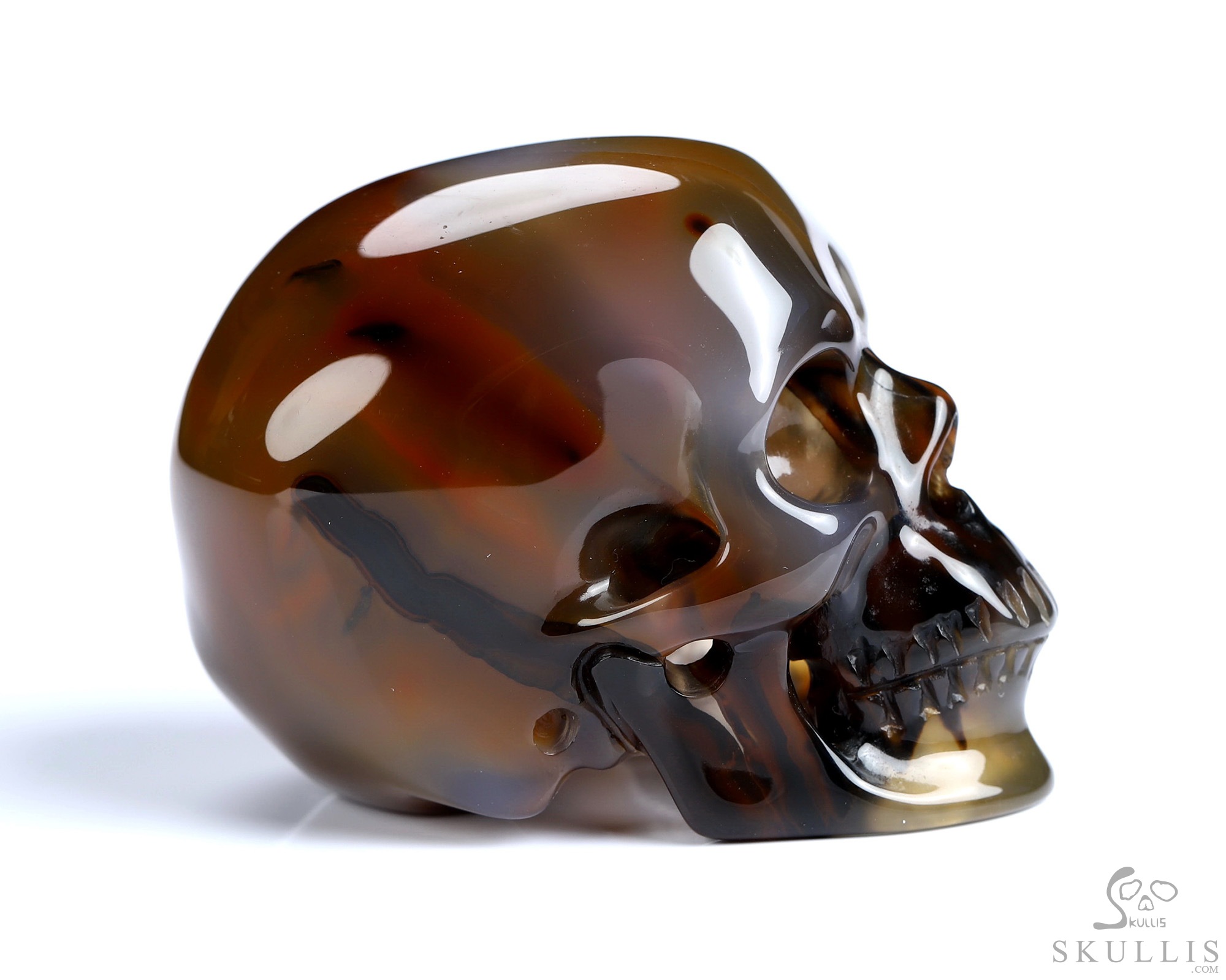 1.8" Premium Brazilian Agate Hand Carved Crystal Skull, Super Realistic, Crystal Healing 1.8" Premium Brazilian Agate Hand Carved Crystal Skull, Super Realistic, Crystal Healing