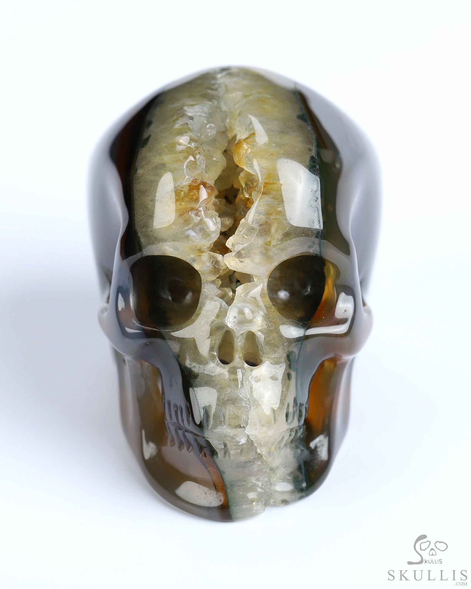 1.8" Premium Brazilian Agate Geode Hand Carved Crystal Skull, Super Realistic, Crystal Healing 1.8" Premium Brazilian Agate Geode Hand Carved Crystal Skull, Super Realistic, Crystal Healing