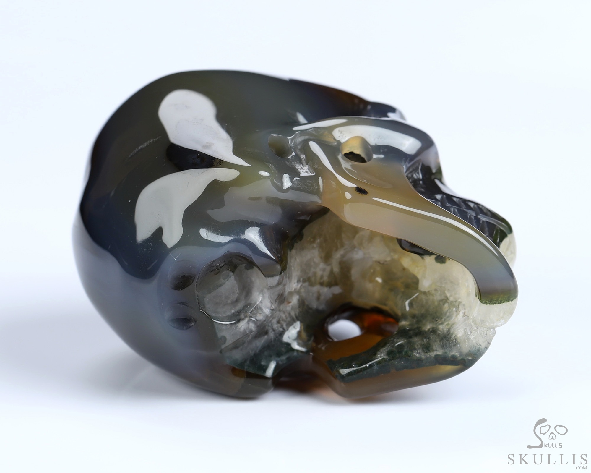 1.8" Premium Brazilian Agate Geode Hand Carved Crystal Skull, Super Realistic, Crystal Healing 1.8" Premium Brazilian Agate Geode Hand Carved Crystal Skull, Super Realistic, Crystal Healing