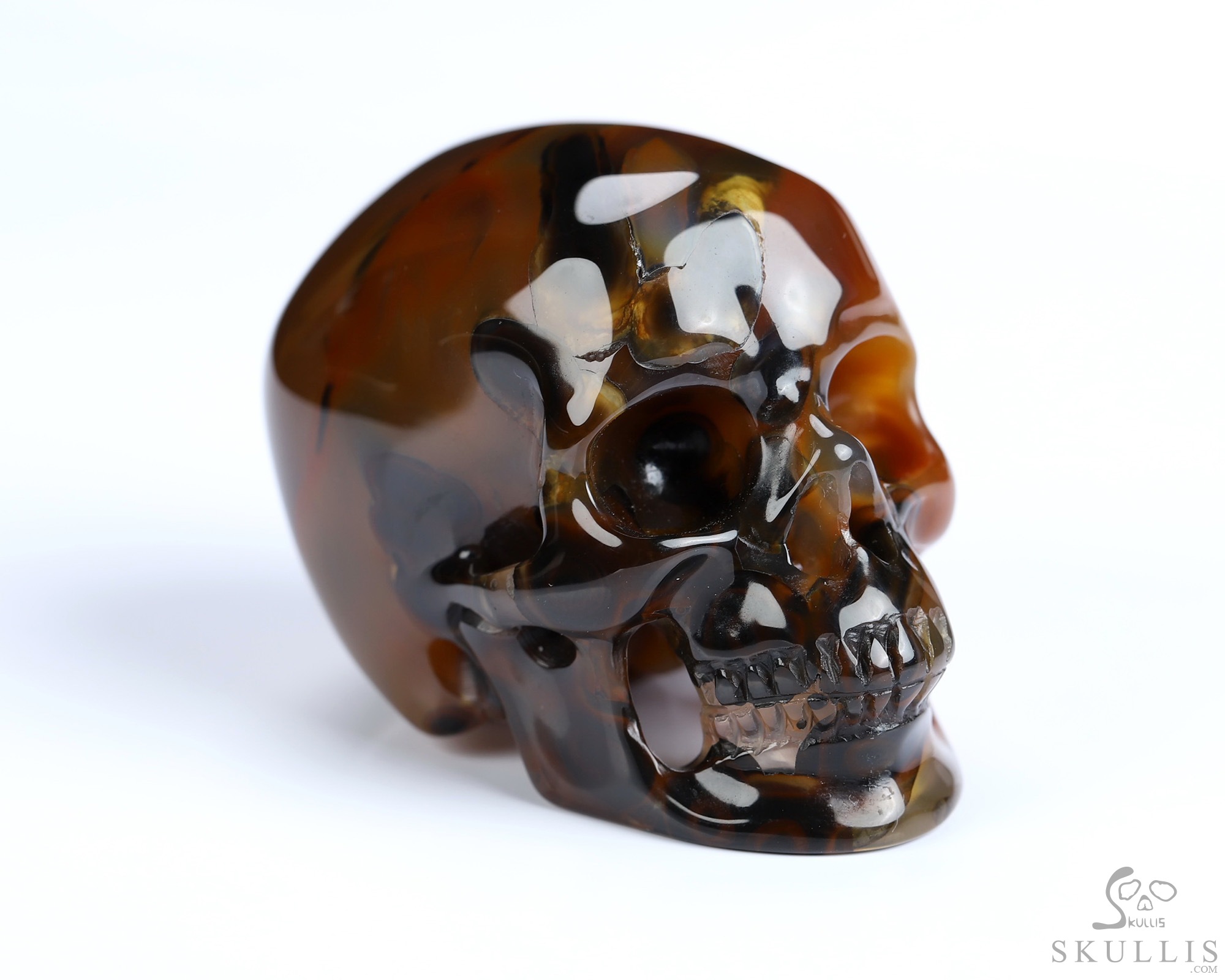 1.8" Premium Brazilian Agate Hand Carved Crystal Skull, Super Realistic, Crystal Healing 1.8" Premium Brazilian Agate Hand Carved Crystal Skull, Super Realistic, Crystal Healing