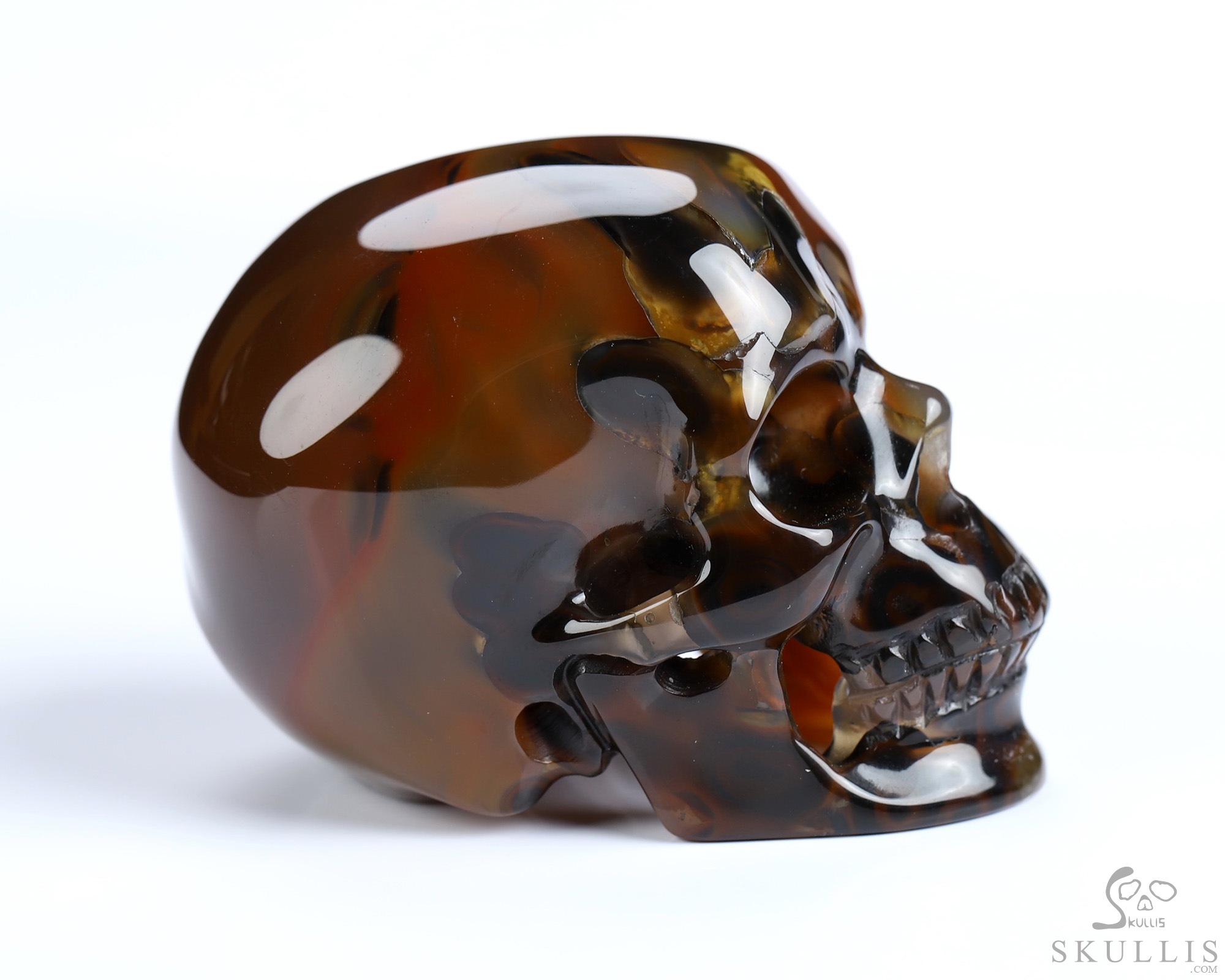 1.8" Premium Brazilian Agate Hand Carved Crystal Skull, Super Realistic, Crystal Healing 1.8" Premium Brazilian Agate Hand Carved Crystal Skull, Super Realistic, Crystal Healing