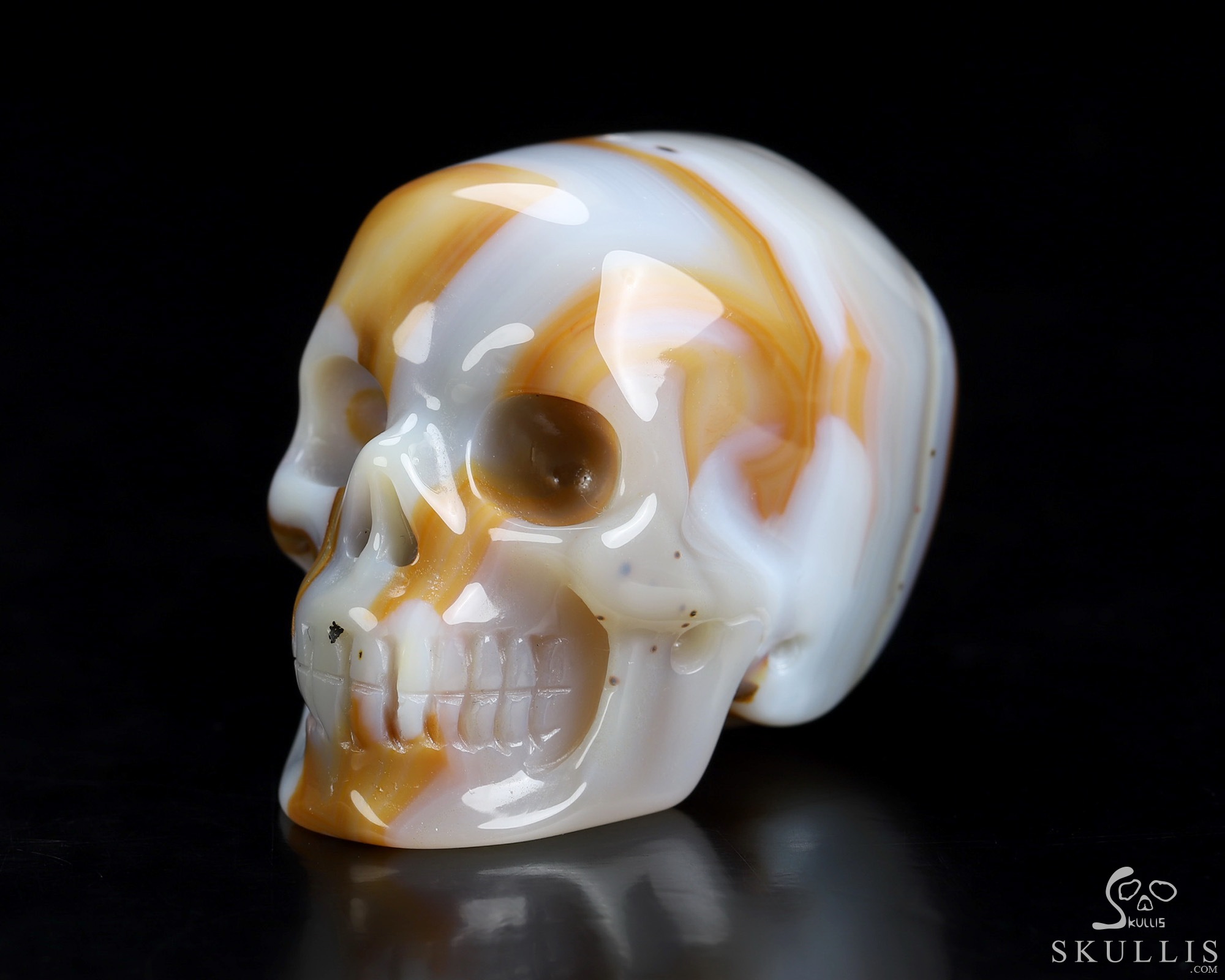 1.9" Premium Brazilian Agate Hand Carved Crystal Skull, Super Realistic, Crystal Healing 1.9" Premium Brazilian Agate Hand Carved Crystal Skull, Super Realistic, Crystal Healing