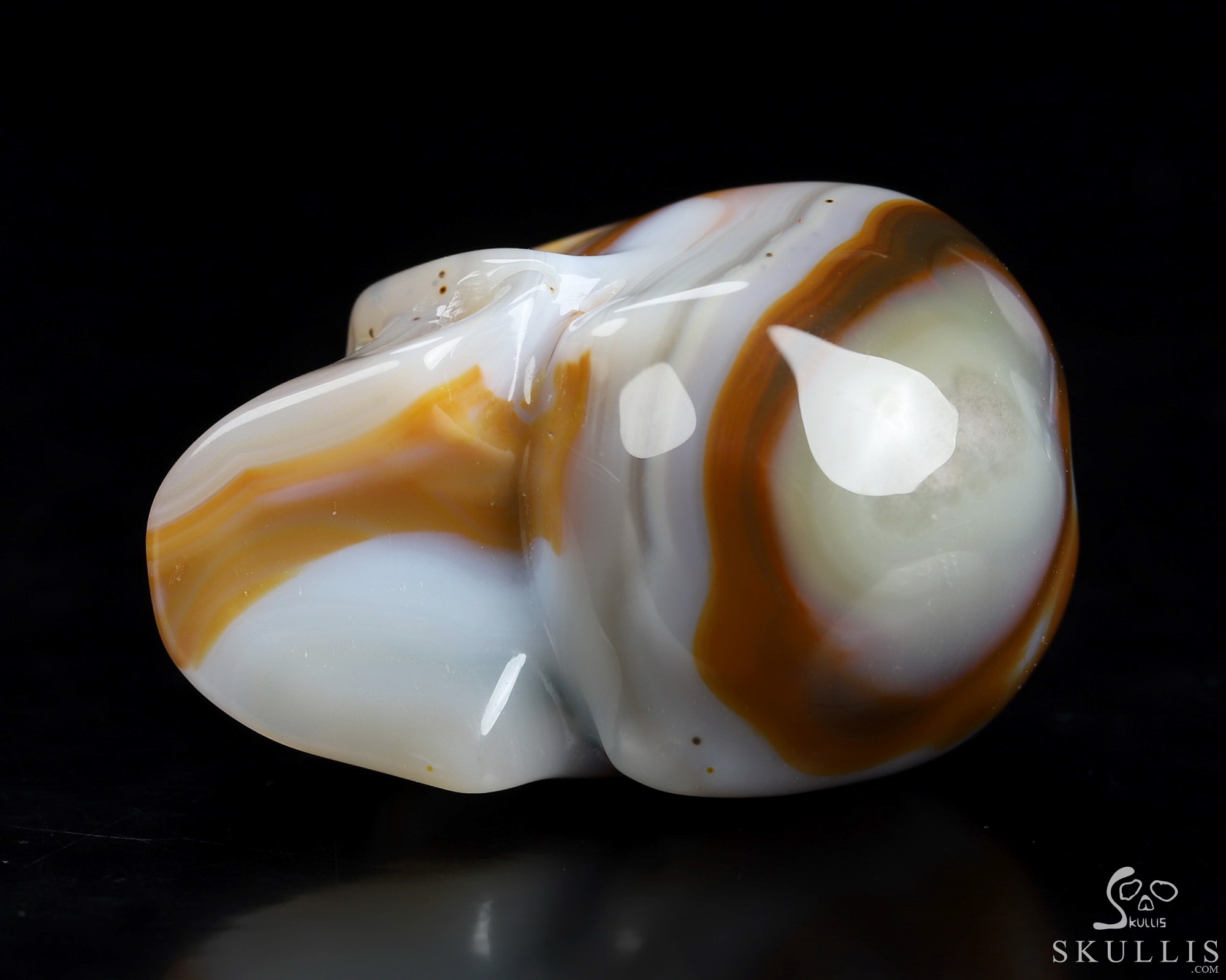 1.9" Premium Brazilian Agate Hand Carved Crystal Skull, Super Realistic, Crystal Healing 1.9" Premium Brazilian Agate Hand Carved Crystal Skull, Super Realistic, Crystal Healing