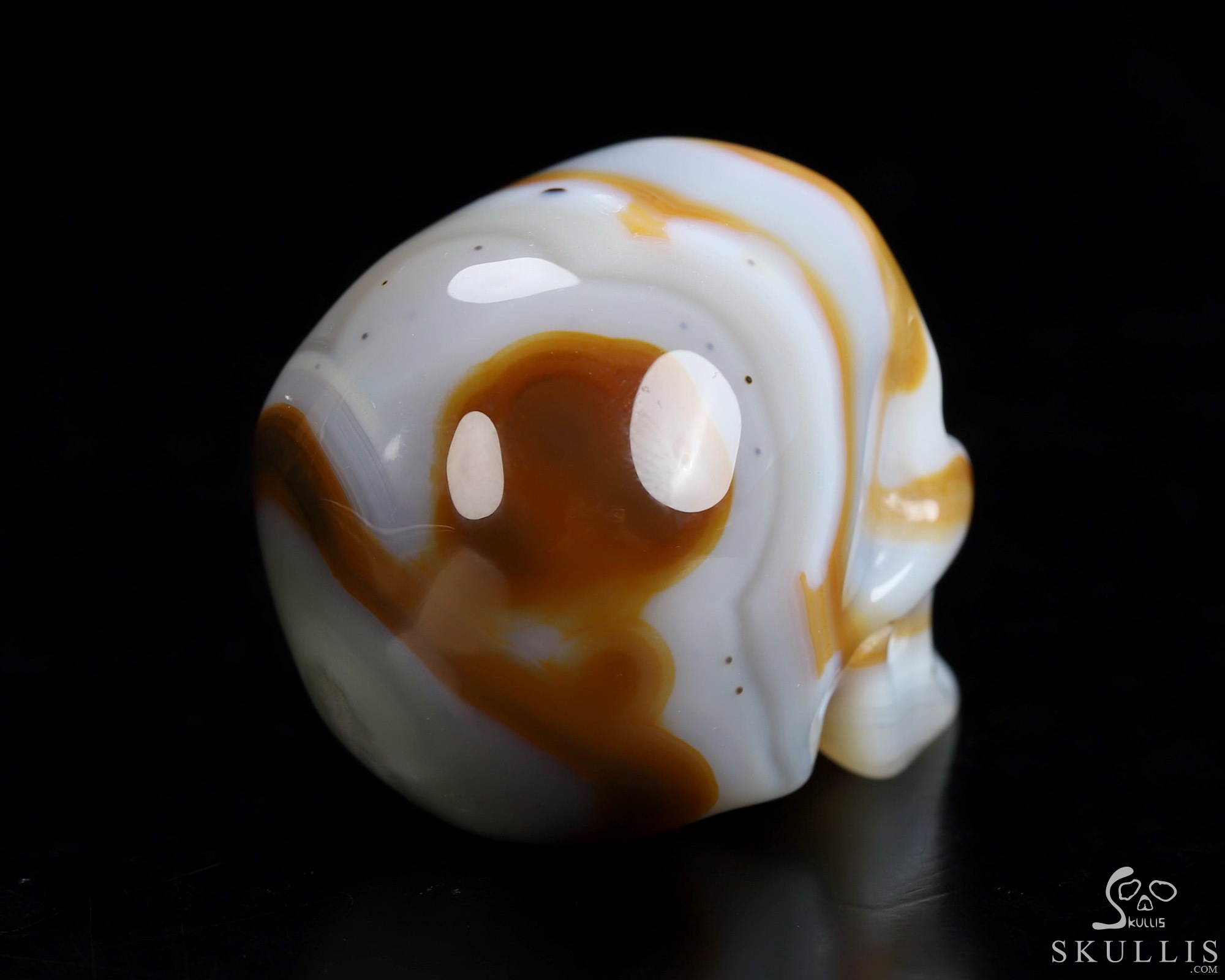 1.9" Premium Brazilian Agate Hand Carved Crystal Skull, Super Realistic, Crystal Healing 1.9" Premium Brazilian Agate Hand Carved Crystal Skull, Super Realistic, Crystal Healing