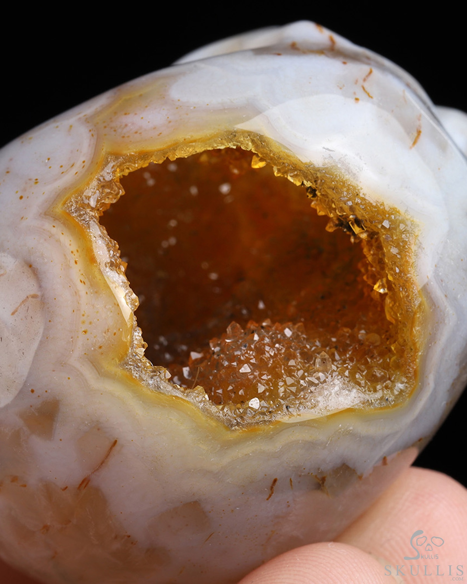 2.0" Premium Brazilian Agate Geode Hand Carved Crystal Skull, Realistic, Crystal Healing 2.0" Premium Brazilian Agate Geode Hand Carved Crystal Skull, Realistic, Crystal Healing